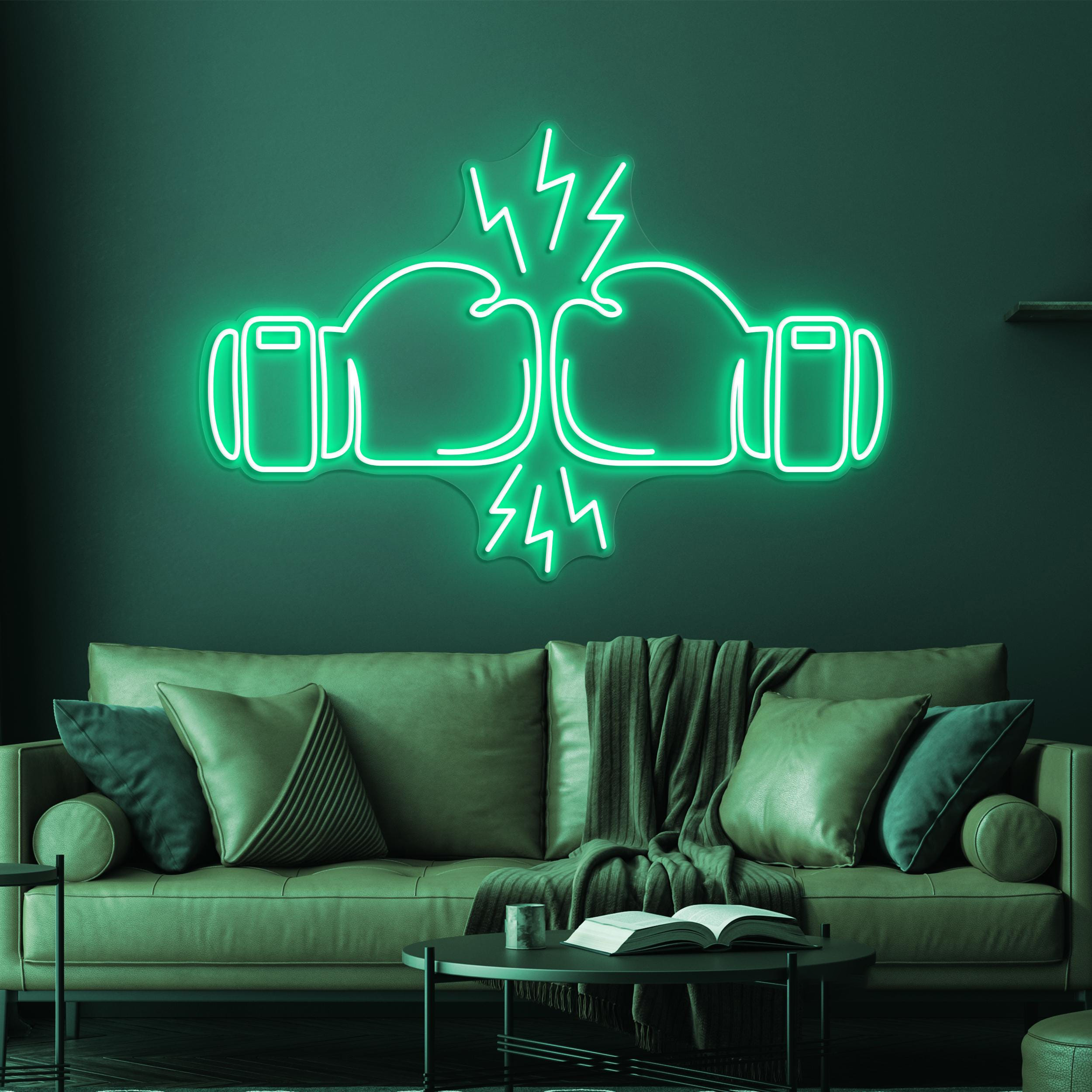 Boxing Gloves Neon Sign, Boxing Gloves LED Sign, Gym Wall Decor, Boxing Club Decor, Boxing Lover Gift, Game Room Neon Light, Home Gym Art