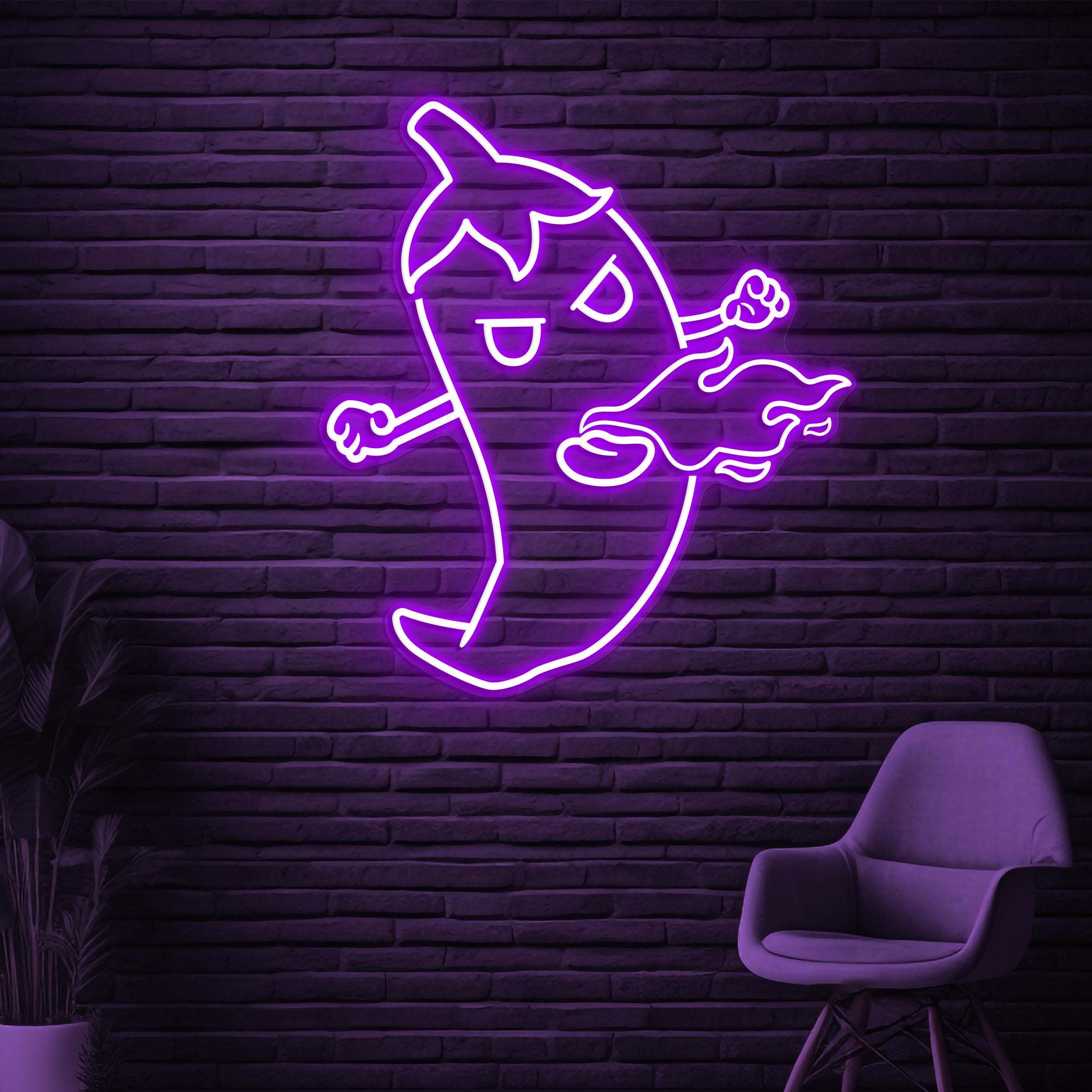 Spicy Chili Neon Sign, Spicy Chili LED Sign, Flaming Chili Wall Decor, Fire Spicy Chili Sign, Spicy Food Store Art, Mexican Pepper Light