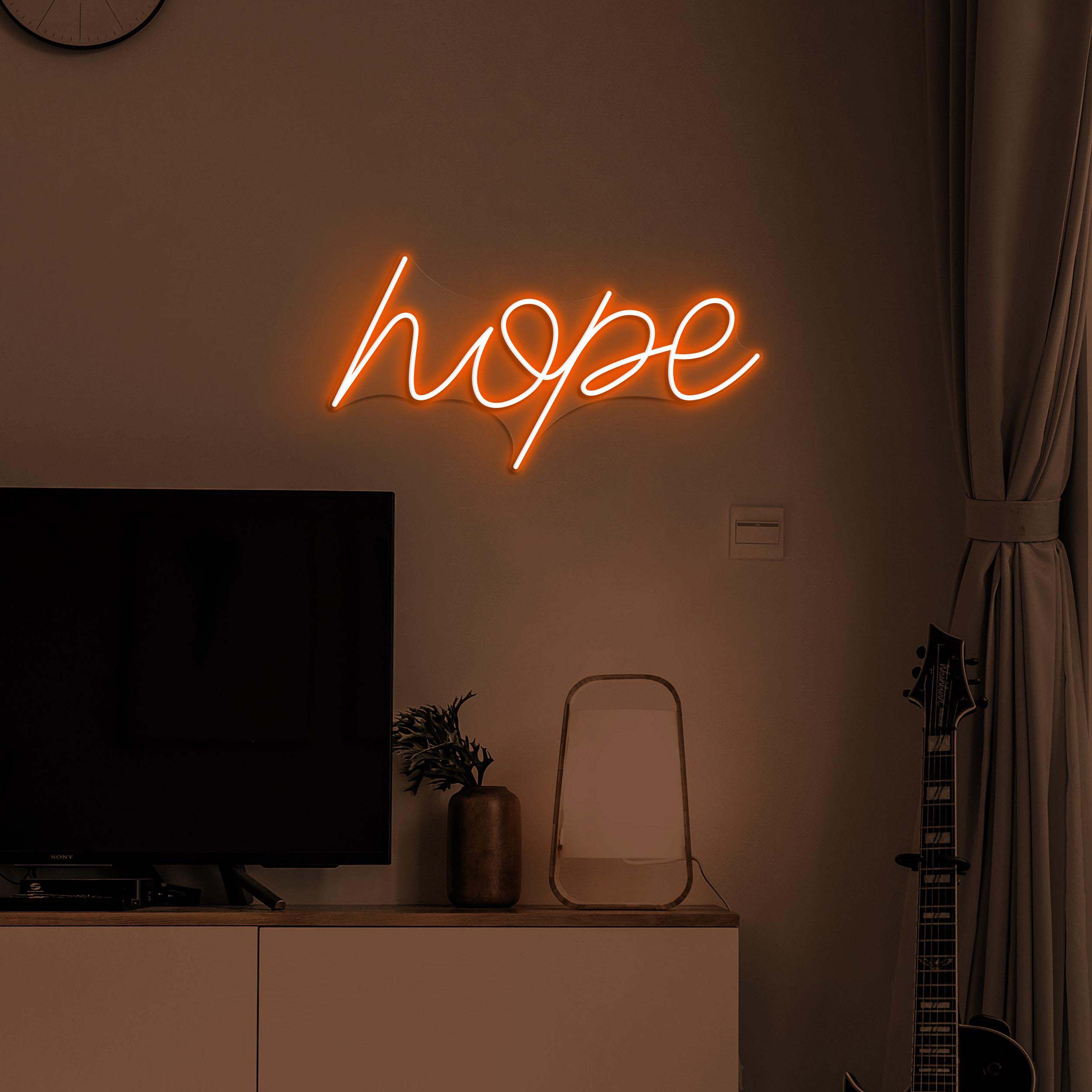 Hope Neon Sign, Hope LED Light, Positive Wall Decor, Positive Quote Neon Sign, Home Wall Decor, Motivational Neon Light, Bar and Cafe Decor