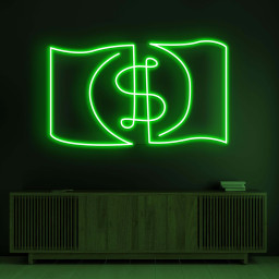 Dollar Neon Sign, Dollar LED Light, Money Wall Decor, Home Wall Art, Cash Neon Sign, Bank Wall Neon Light, Personalized Dollar Neon Sign