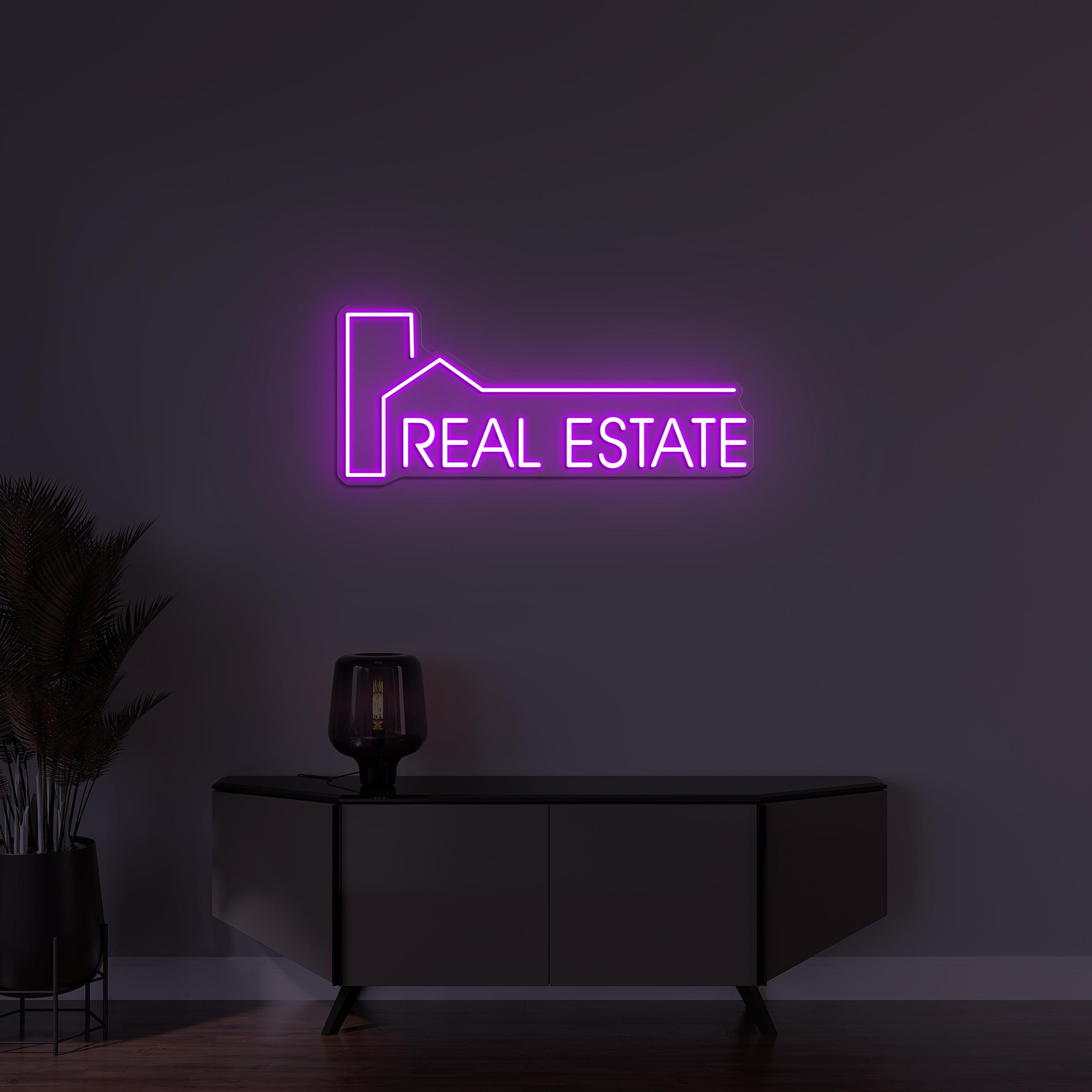 Real Estate Neon Sign, Real Estate LED Light, Business Home Wall Decor, Custom Wall Art, Property Office Art, Real Estate Agency Decor