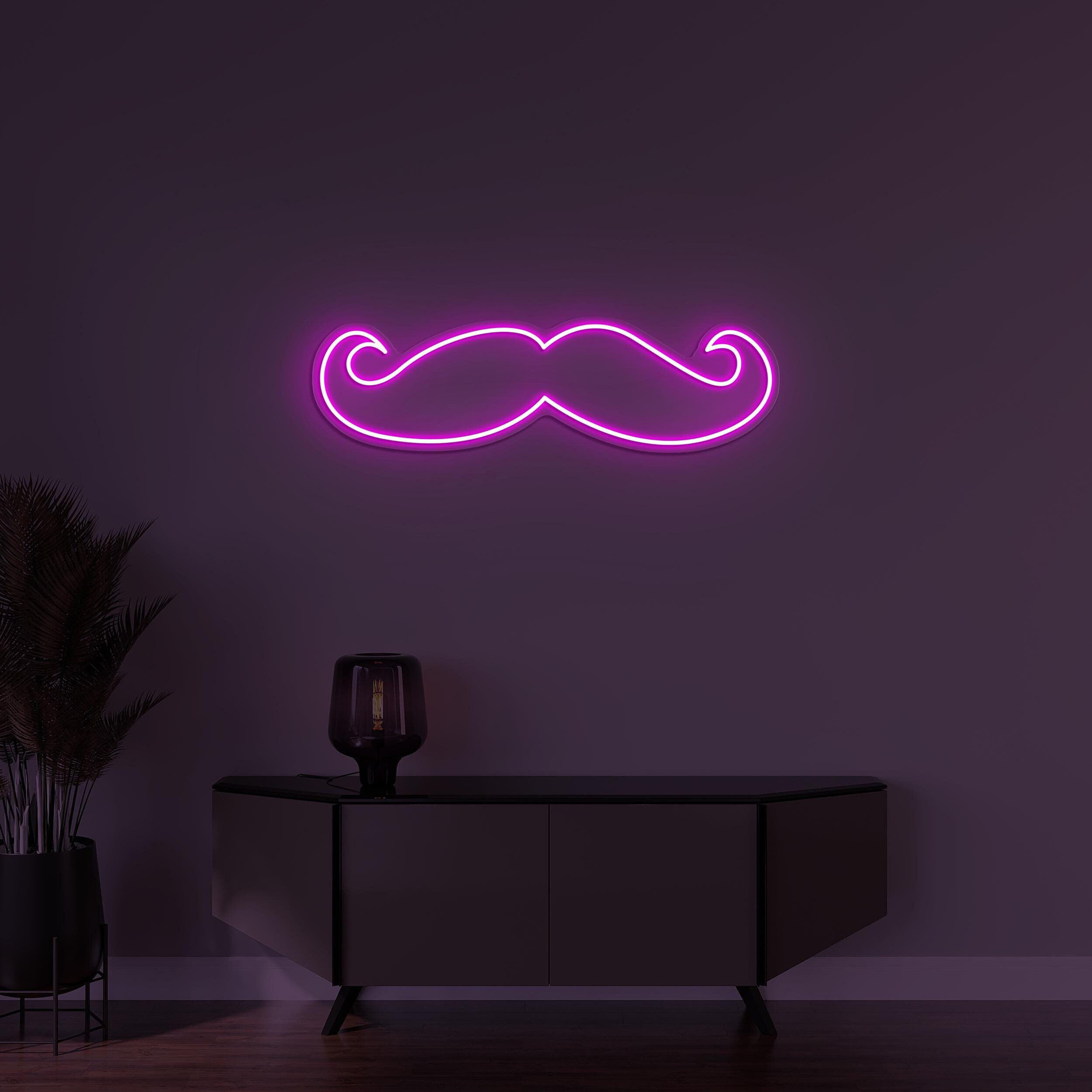 Mustache Neon Sign, Mustache LED Light, Barbershop Wall Decor, Boys Saloon Wall Art, Man Cave Neon Sign, Mustache Light, Mustache Lover Gift