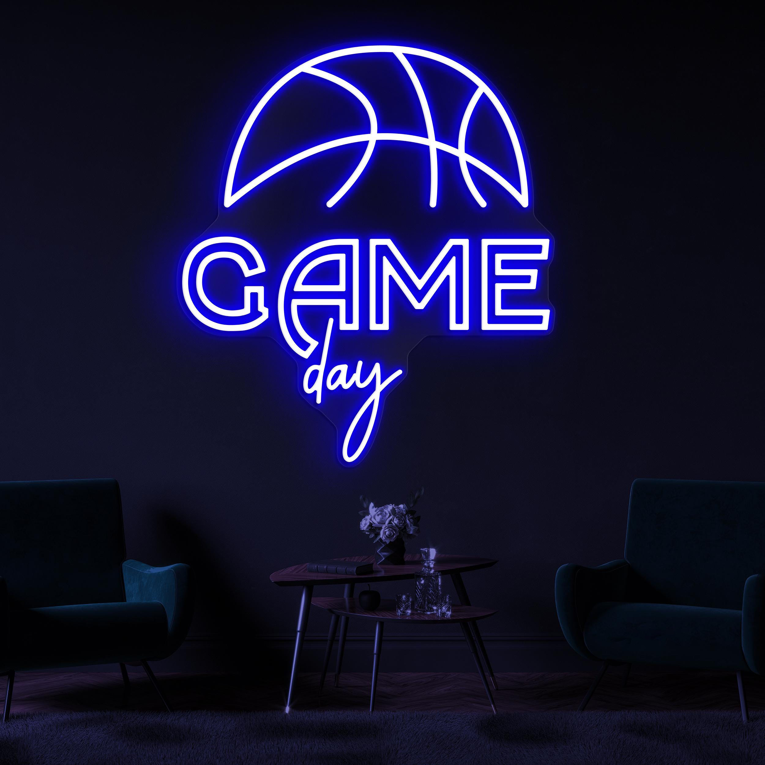 Game Day Neon Sign, Game Day LED Light, Basketball Wall Decor, Basketball Hoops Wall Art, Game Room Neon Light, Sports Shop Wall Decor, Gift