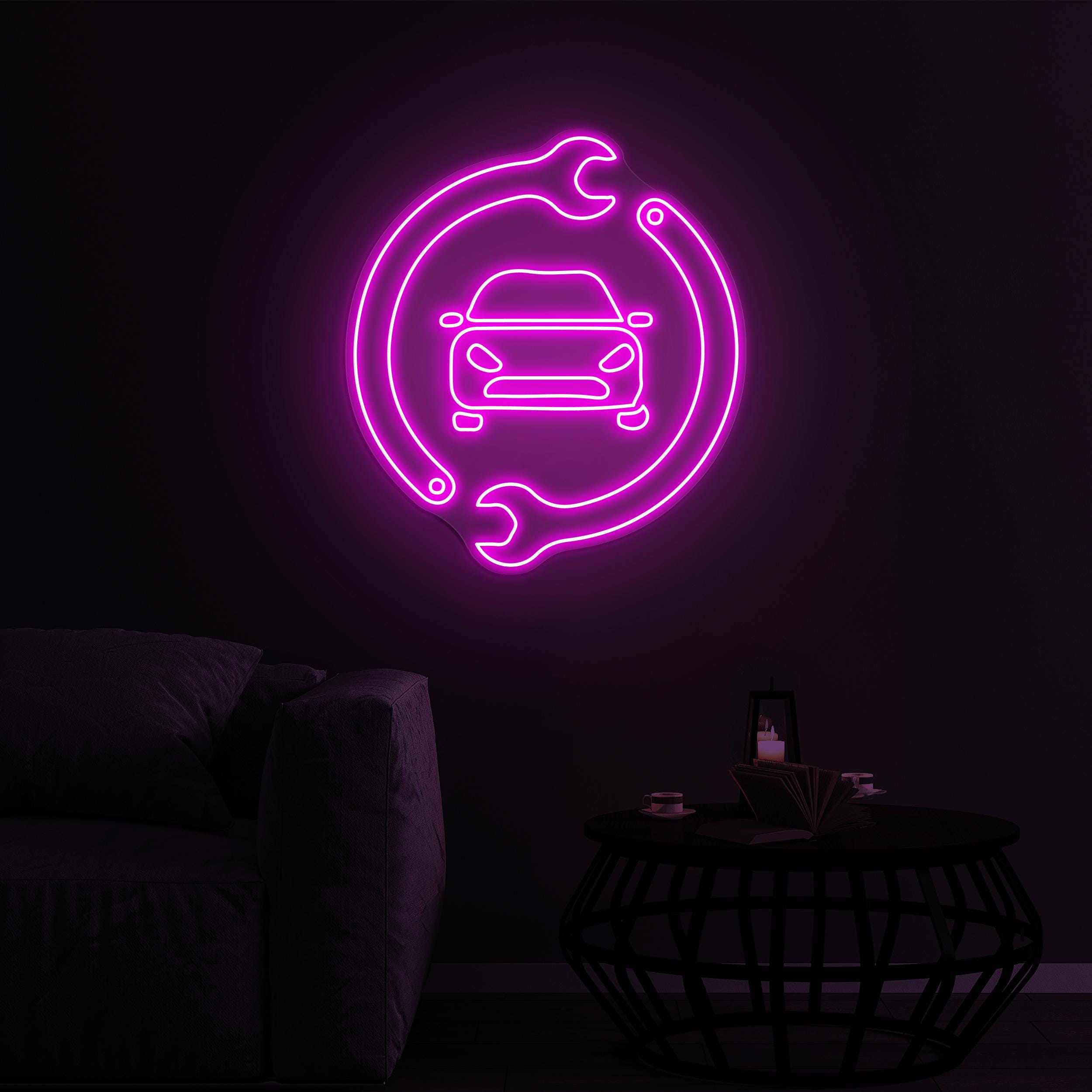 Car Repair Neon Sign, Car Repair LED Light, Auto Repair LED Neon Art, Auto Work Shop Neon Sign, Mechanic LED Sign, Garage Decor Neon Light