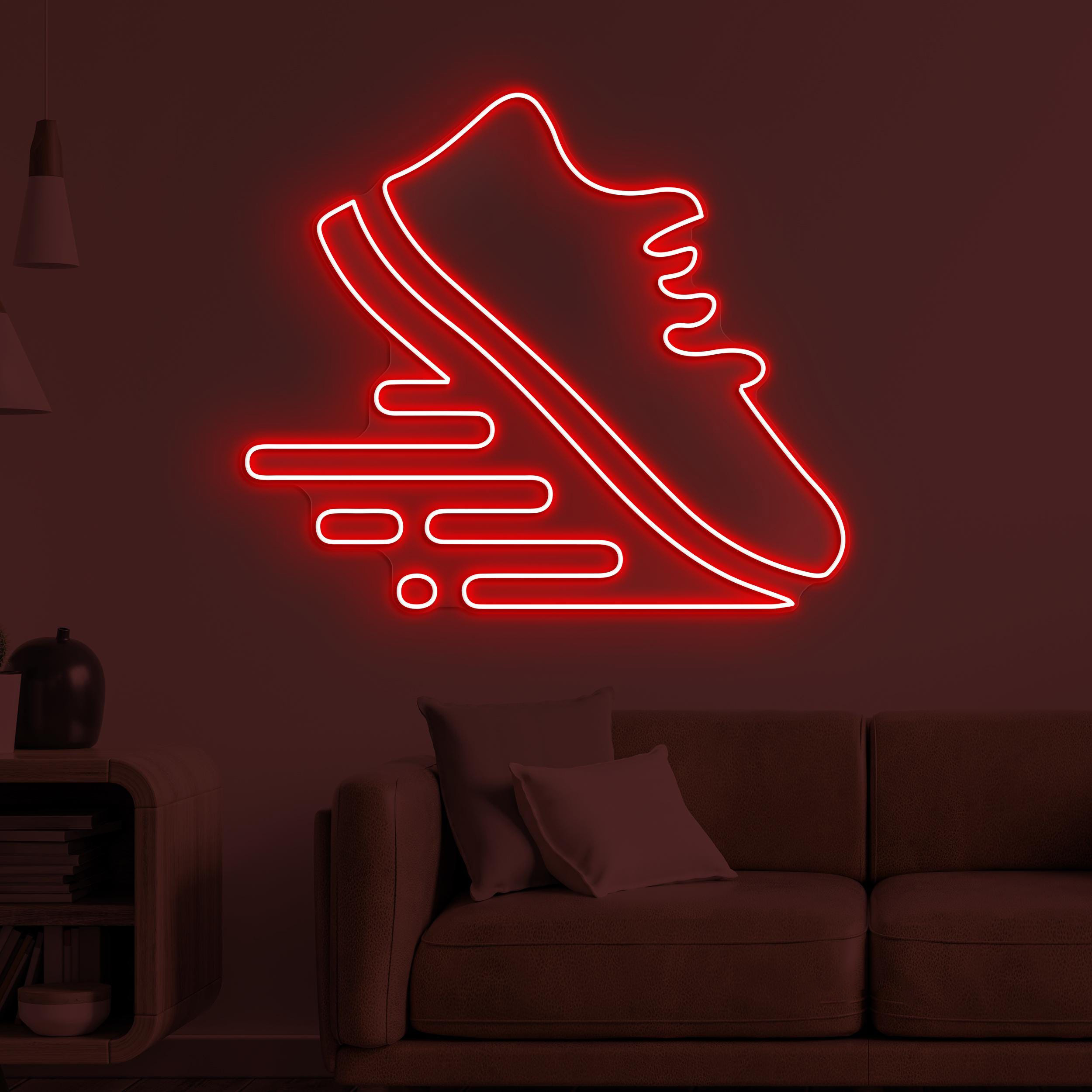 Running Shoe Neon Sign, Running Shoe LED Light, Sneaker Shop Wall Art, Sports Shoes Wall Decor, Gym Neon Light, Gift For Sports Lovers