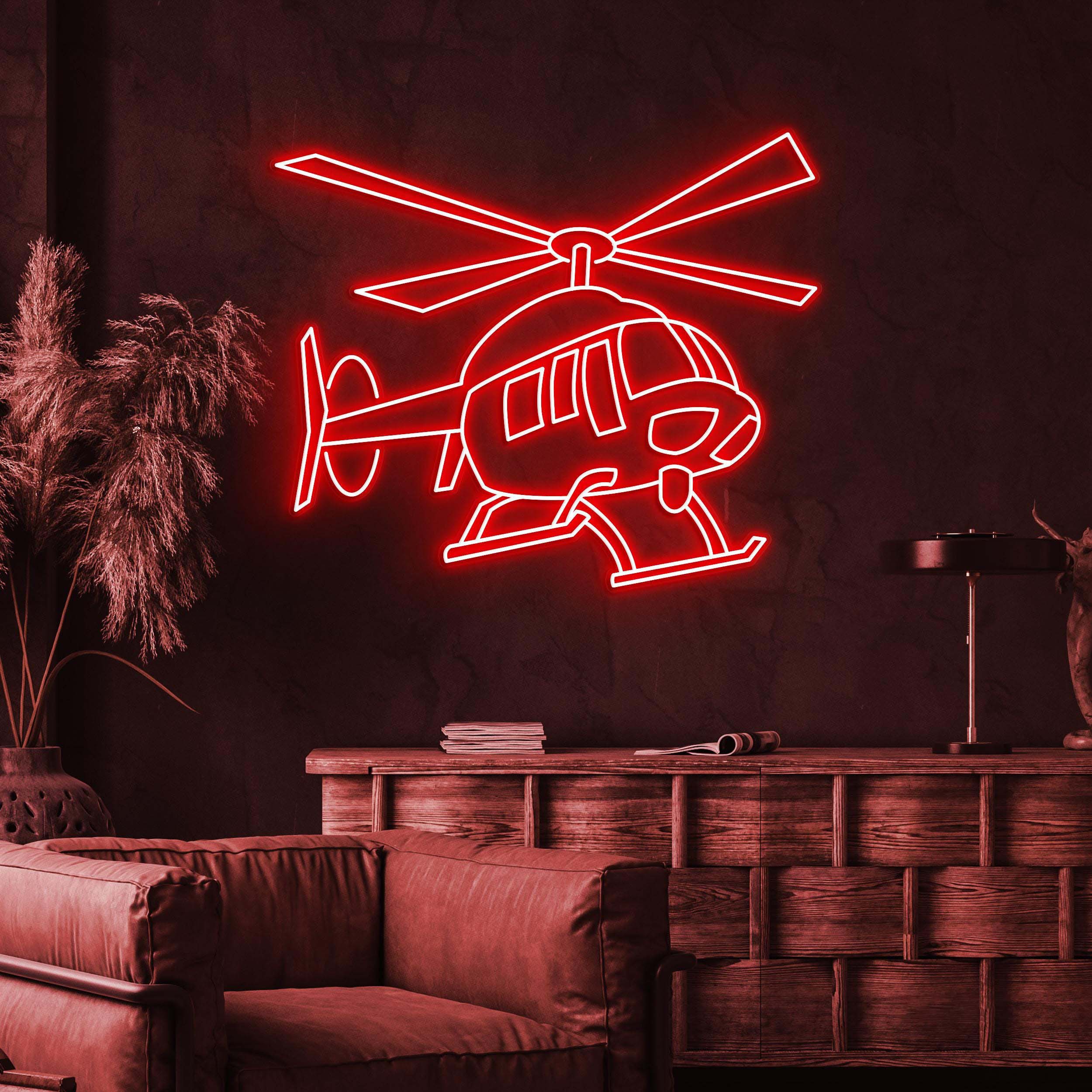 Helicopter Neon Sign, Helicopter Led Light, Helicopter Wall Decor, Airplane Wall Art, Kids Room Decor, Game Room Art, Helicopter Lover, Gift