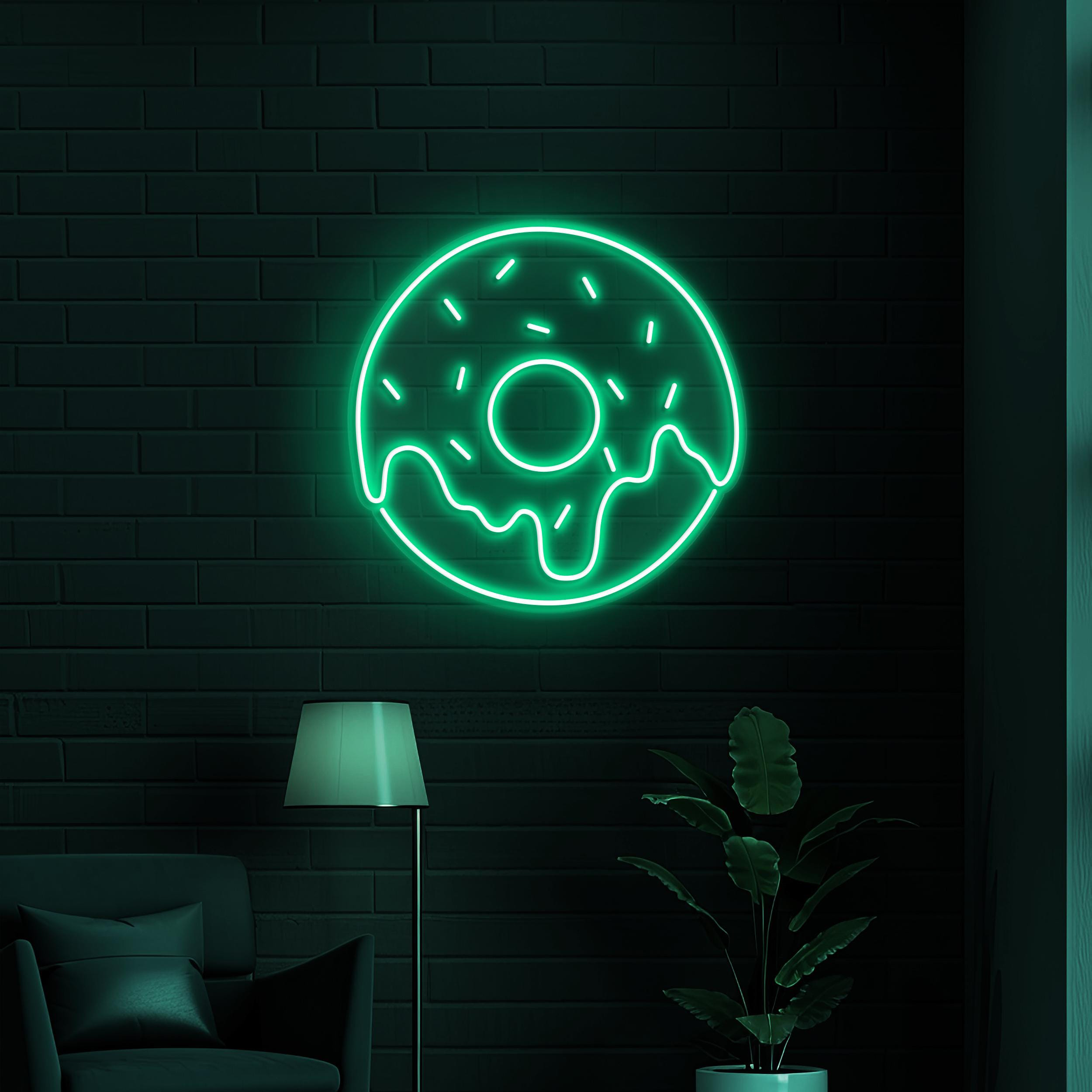 Donut Neon Sign, Donut LED Light, Yummy Donut Wall Art, Cafe Wall Decor, Home Wall Decor, Kitchen Decor, Party Decor, Donut Lover's Wall Art