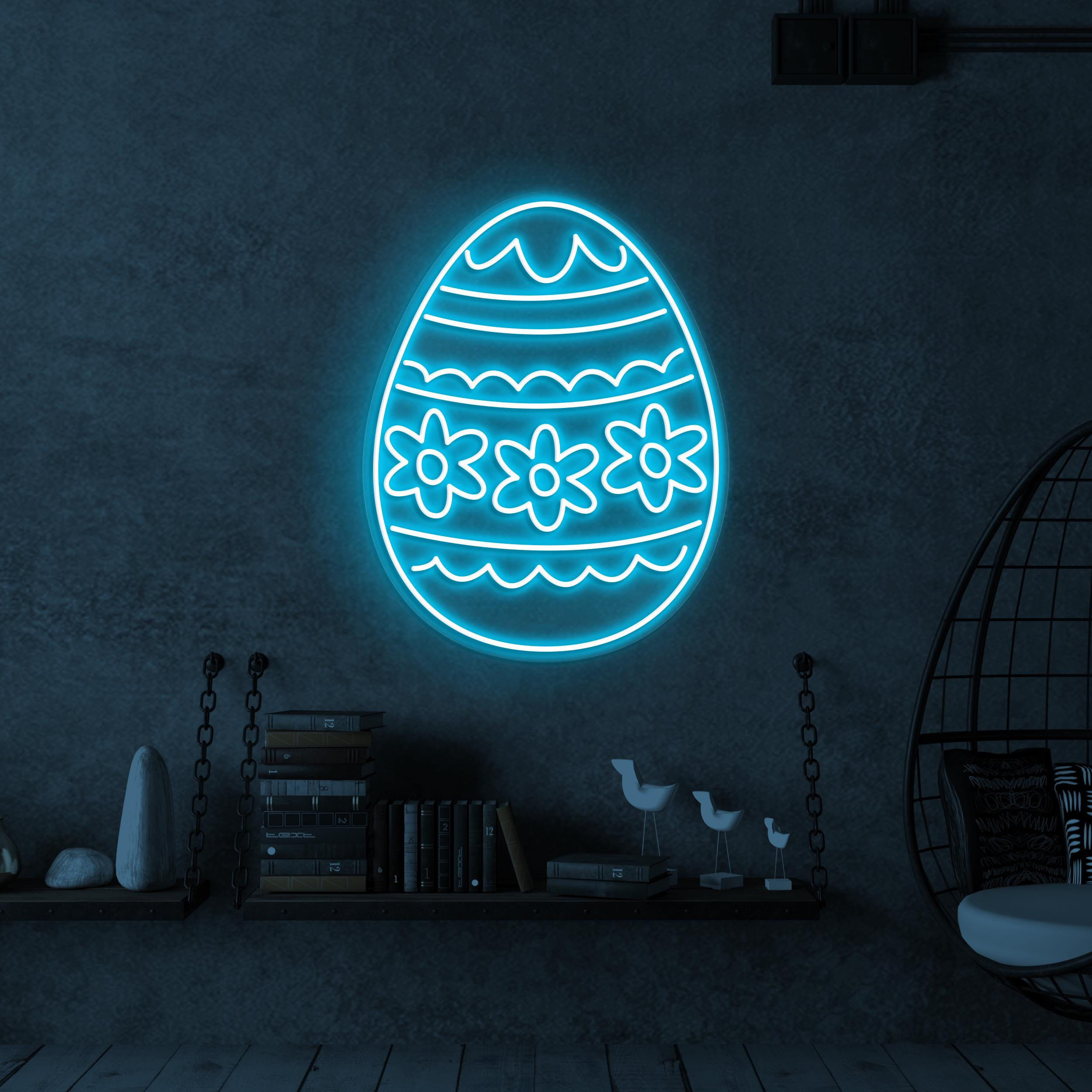 Easter Egg Neon Sign, Easter Egg LED Light, Kids Room Wall Decor, Gifts for Baby Neon Sign, Personalized Egg Sign, Colorful Egg Wall Art