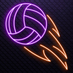 Flaming Volleyball Neon Sign, Fire Volleyball LED Light, Volleyball Wall Art, Game On Neon Light, Game Room Wall Decor, Volleyball Club Art