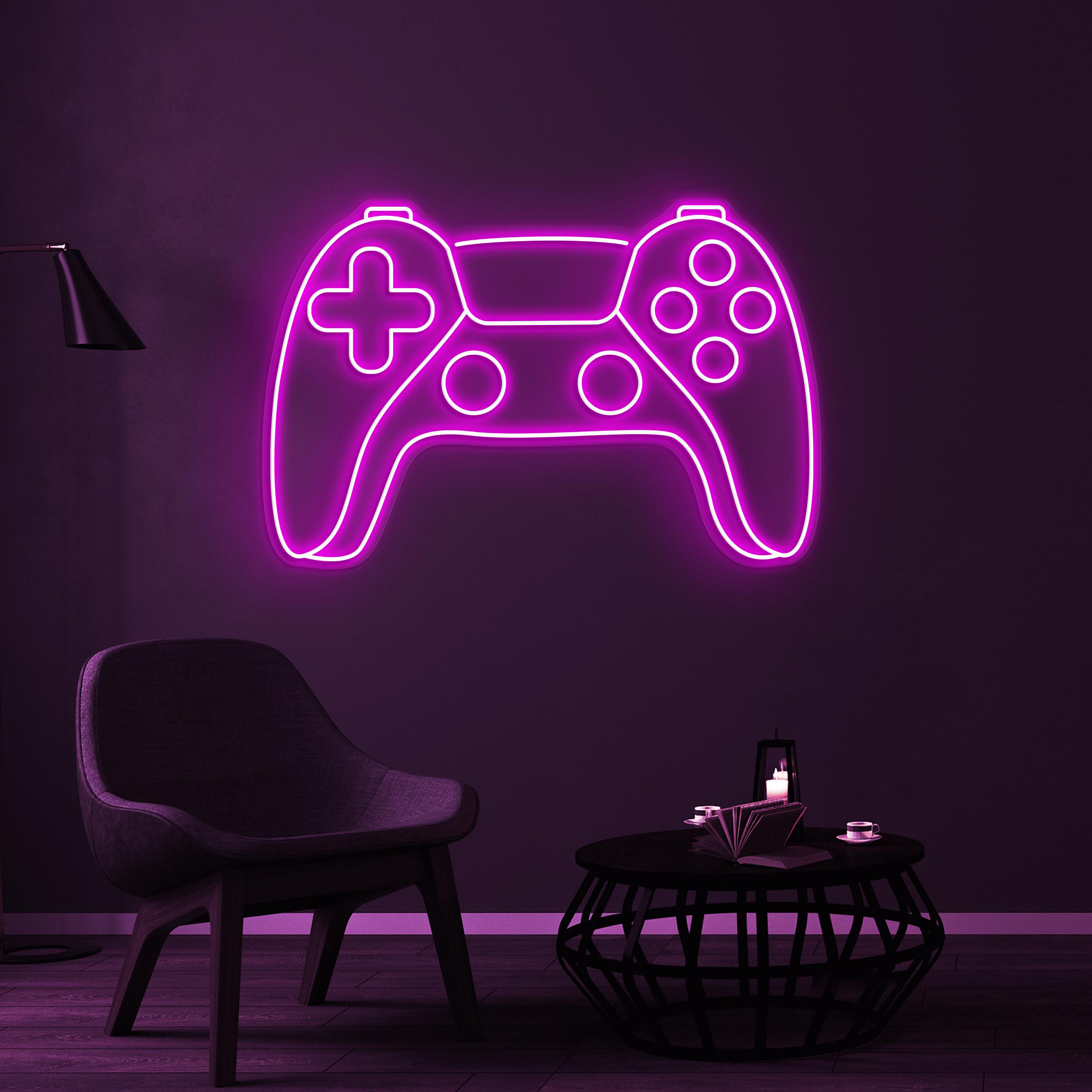 Game Controller Neon Sign, Game Controller LED Light, Game Console Wall Decor, Game Room Wall Art, Gift For Boy Room, Kids Room Wall Decor