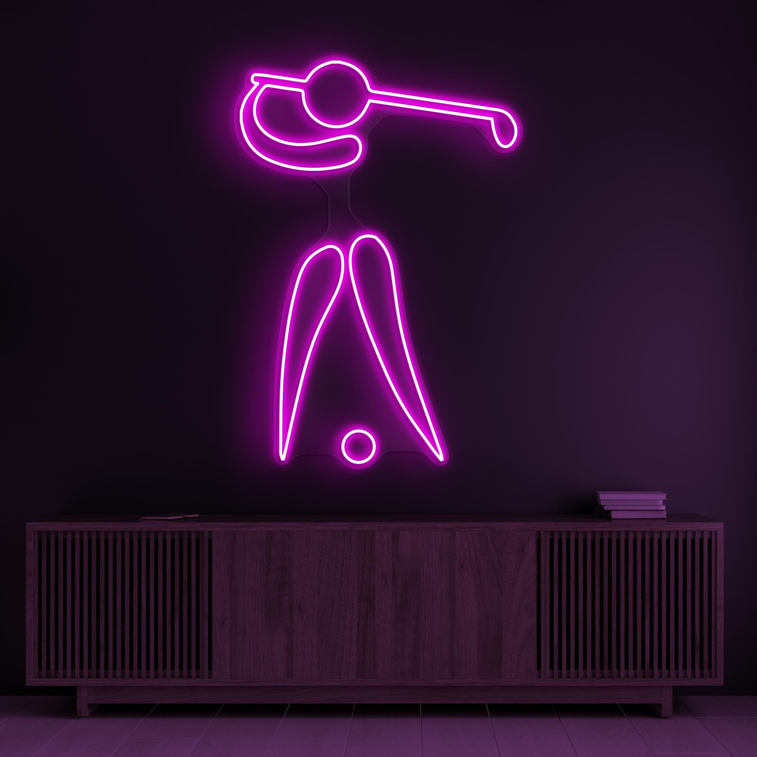 Golf Player Neon Sign, Golf Player Led Light, Golfer Wall Art, Golf Player Wall Decor, Golf Swing Sign, Golf Club Neon Light, Game Room Art