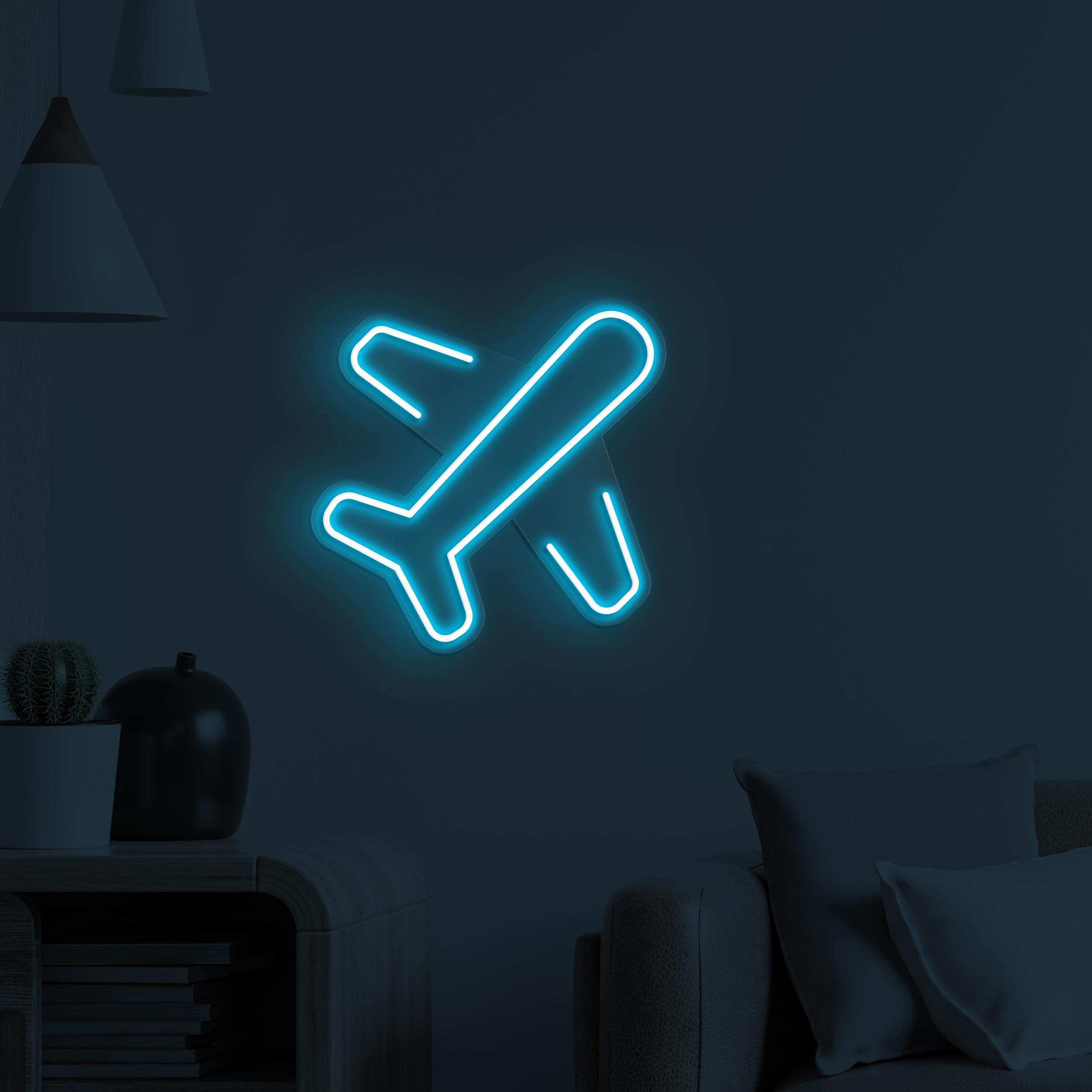 Airplane Neon Sign, Airplane LED Light, Travel Agency Wall Art, Kids Room Wall Decor, Office Neon Light, Travel Neon Sign, Gift For Pilot