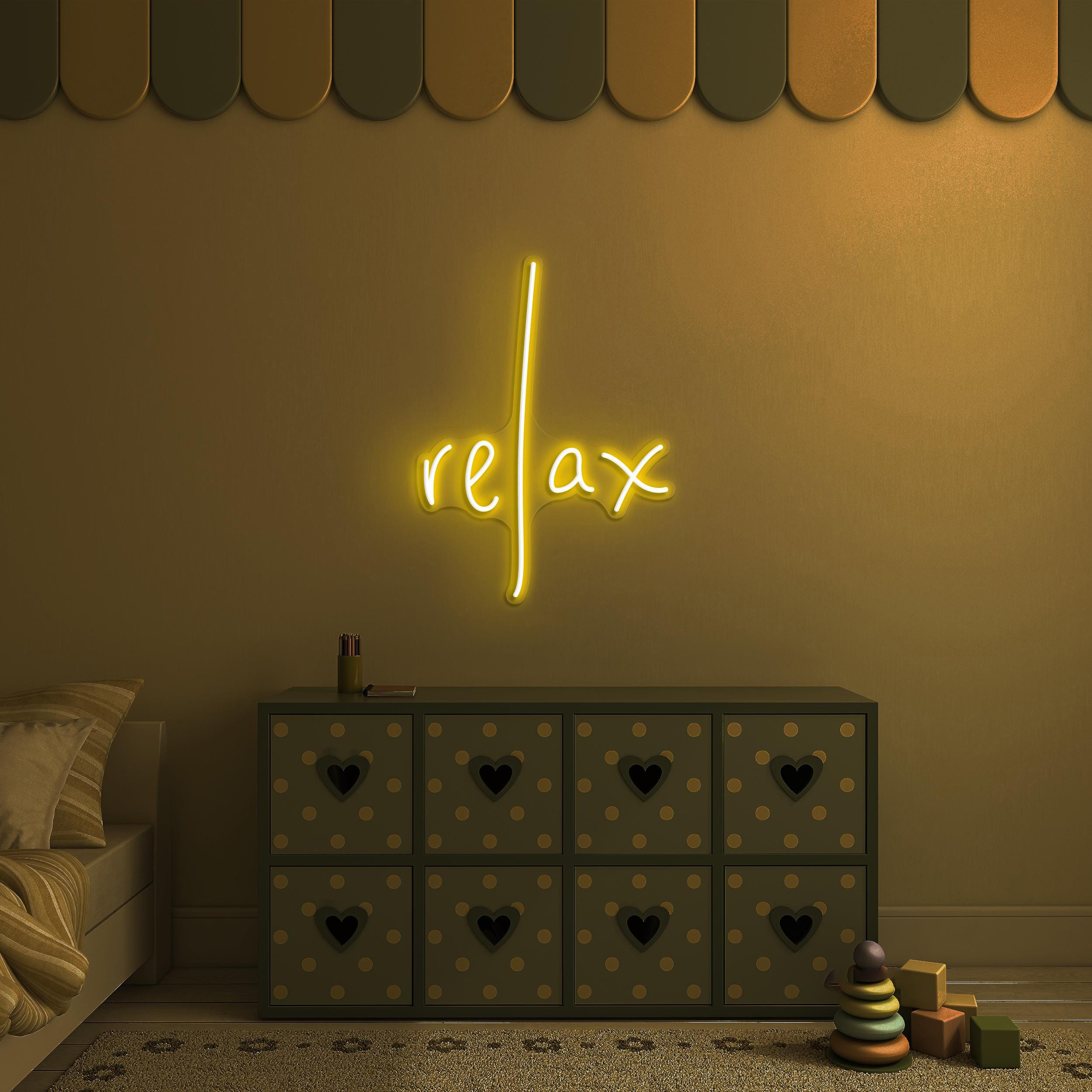 Relax Neon Sign, Relax LED Light, Relax Wall Art, Home Decor, Bedroom, Event, Wedding & Party Decor, Aesthetic Relax Decor, Custom Neon Sign