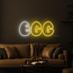 Egg Neon Sign, EGG led Light, EGG LED Neon Art, Breakfast Neon Light, Food Wall Decor, Cafe Wall Art, Kitchen Wall Decor, Gift for Egg Lover