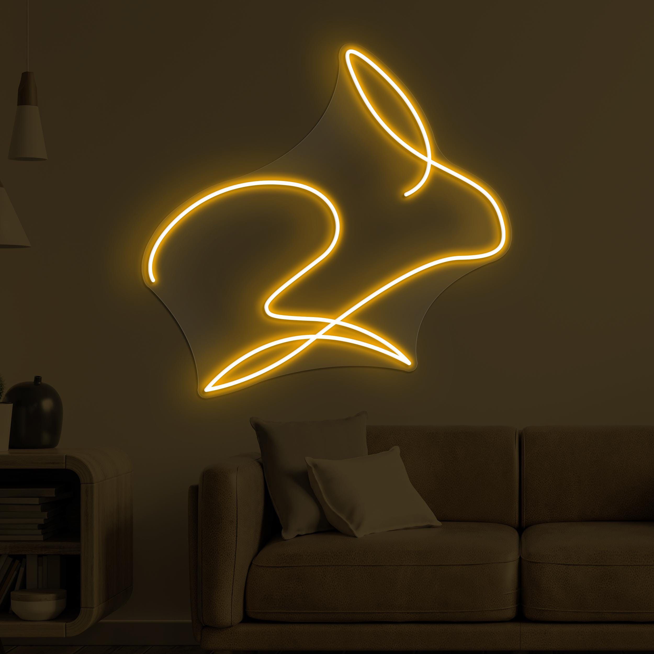 Rabbit Neon Sign, Rabbit LED Light, Bunny Wall Decor, Animal Shop Wall Art, Cute Bunny Neon Sign, Home Neon Light, Kids Room Wall Decor