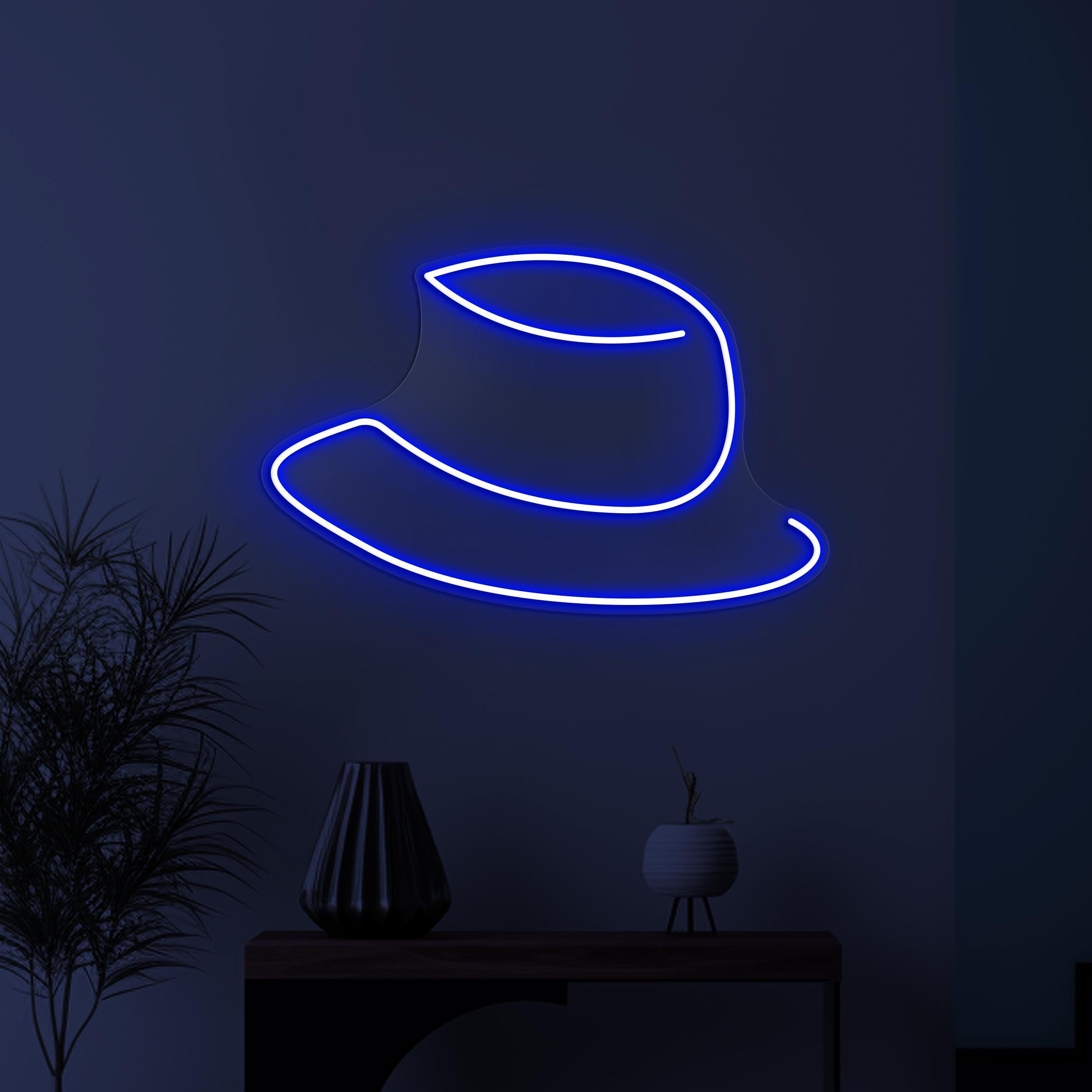 Hat Neon Sign, Hat LED Light, Cowboy Hat Wall Art, Home Wall Decor, Bucket Shape Hat Neon Light, Gallery Led Sign, Western Bar Pub Neon Sign