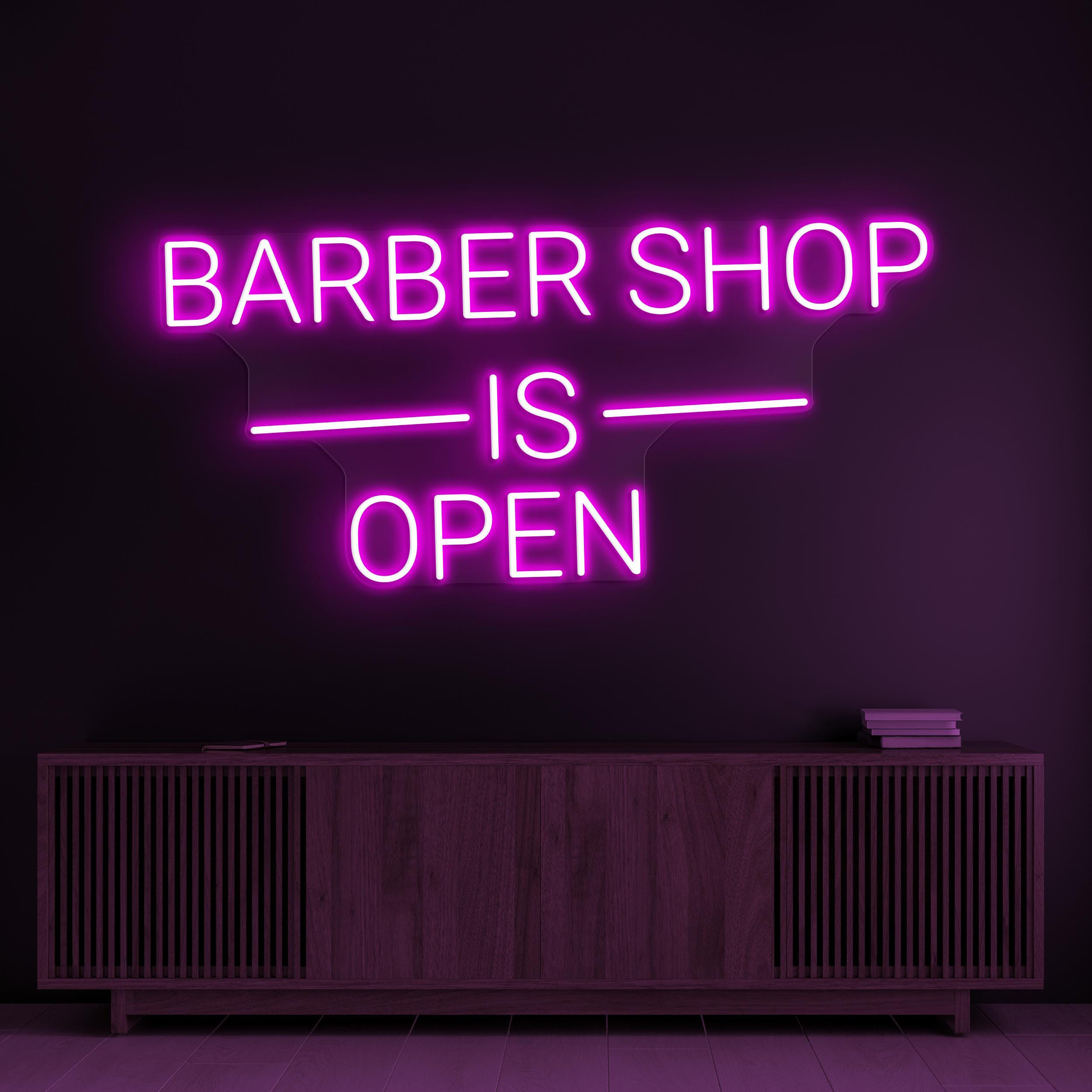 Barber Shop Is Open Neon Sign, Barber Shop Is Open LED Light, Barber Wall Decor, Hair Beauty Bar Sign, Haircut Neon Sign, Beauty Salon Art