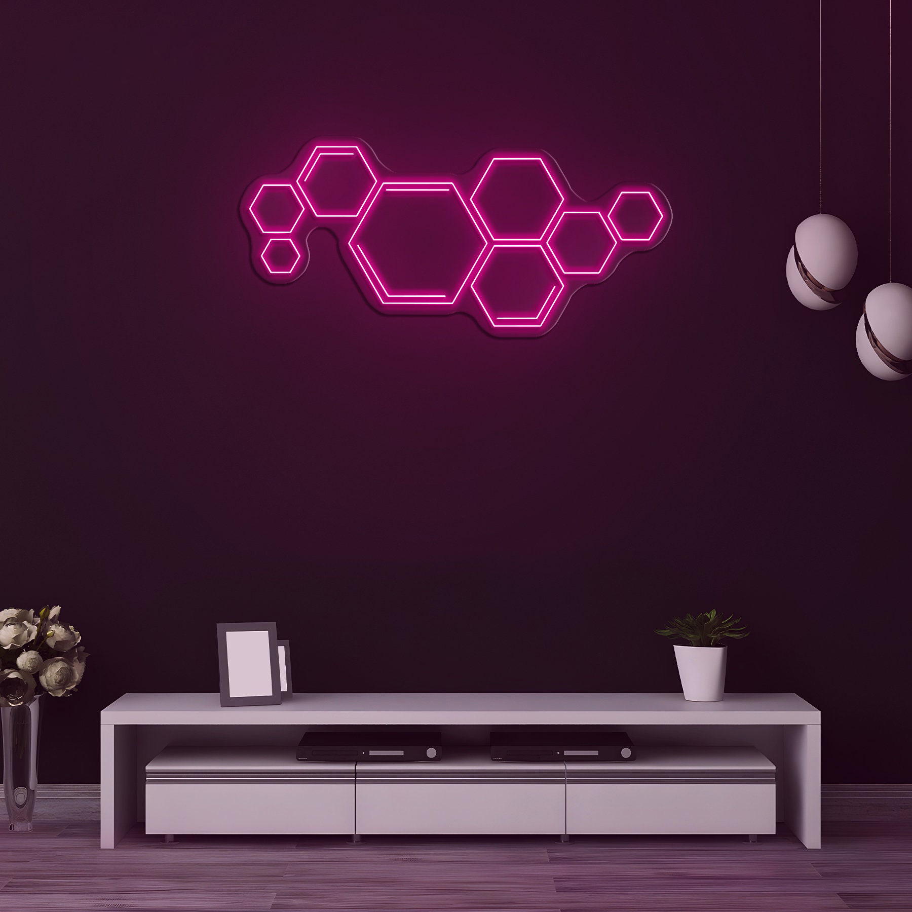 Honeycomb Neon Sign, Honeycomb Light, Nature Lover's Home Decor, LED Neon Light, Night Light, Bee Lover Gifts, Beekeeper Art Gift, Neon Sign