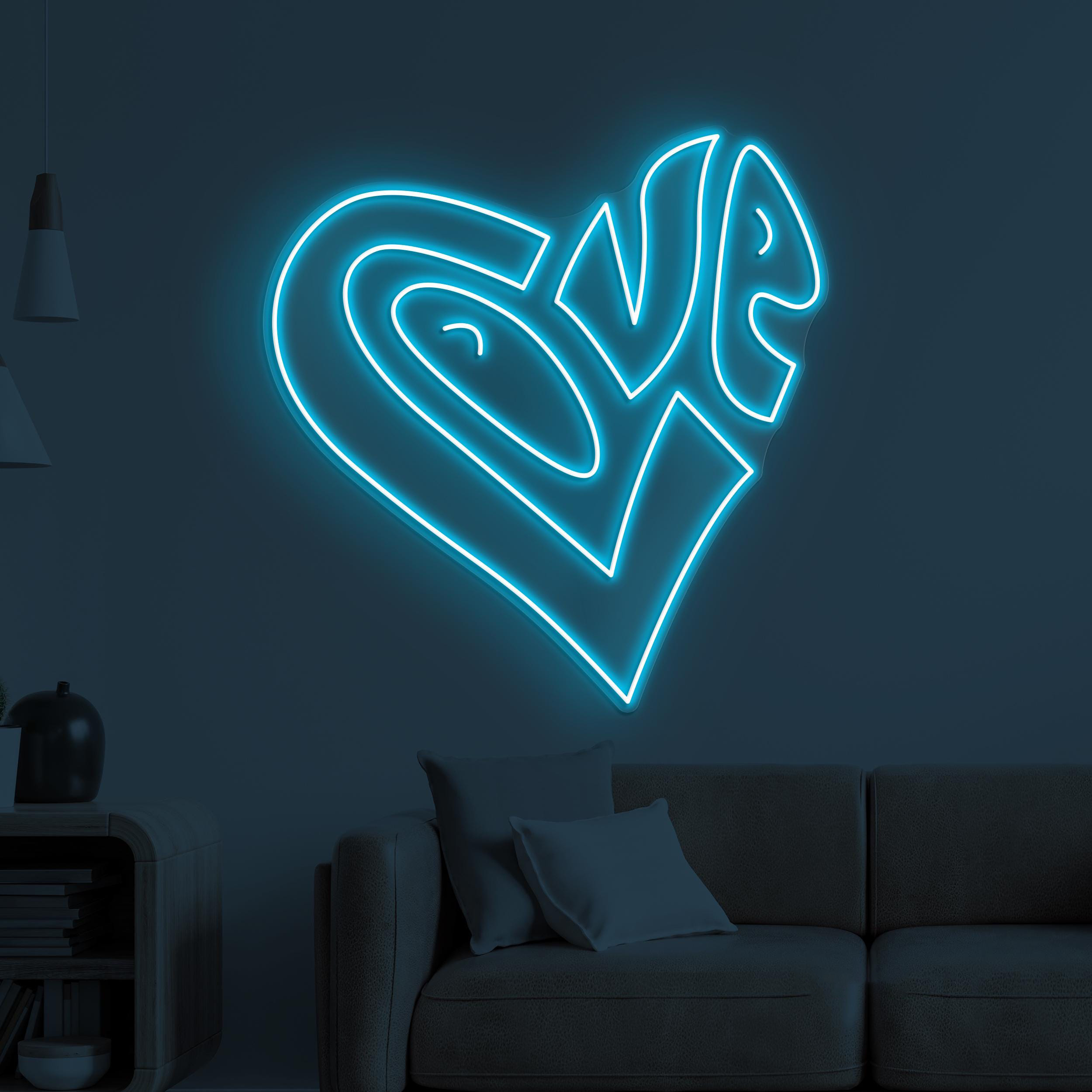 Love Neon Sign, Love LED Light, Couple Room Wall Decor, Wedding Backdrop Decor, Love Logo Neon Light, Romantic Neon Sign, Gift For Couple