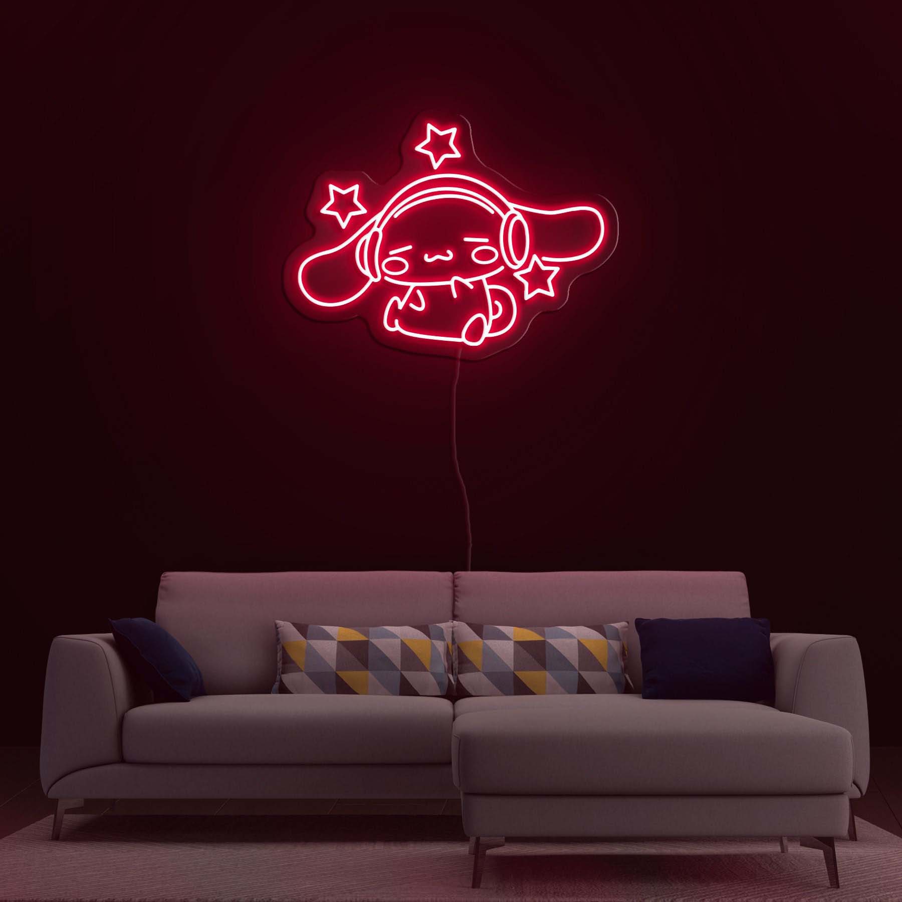 Cute Anime Neon Sign, Handmade Japanese Neon Light, Kids Room Decoration, Kids Room decor, Game Room Wall Neon Light, Perfect Birthday Gift