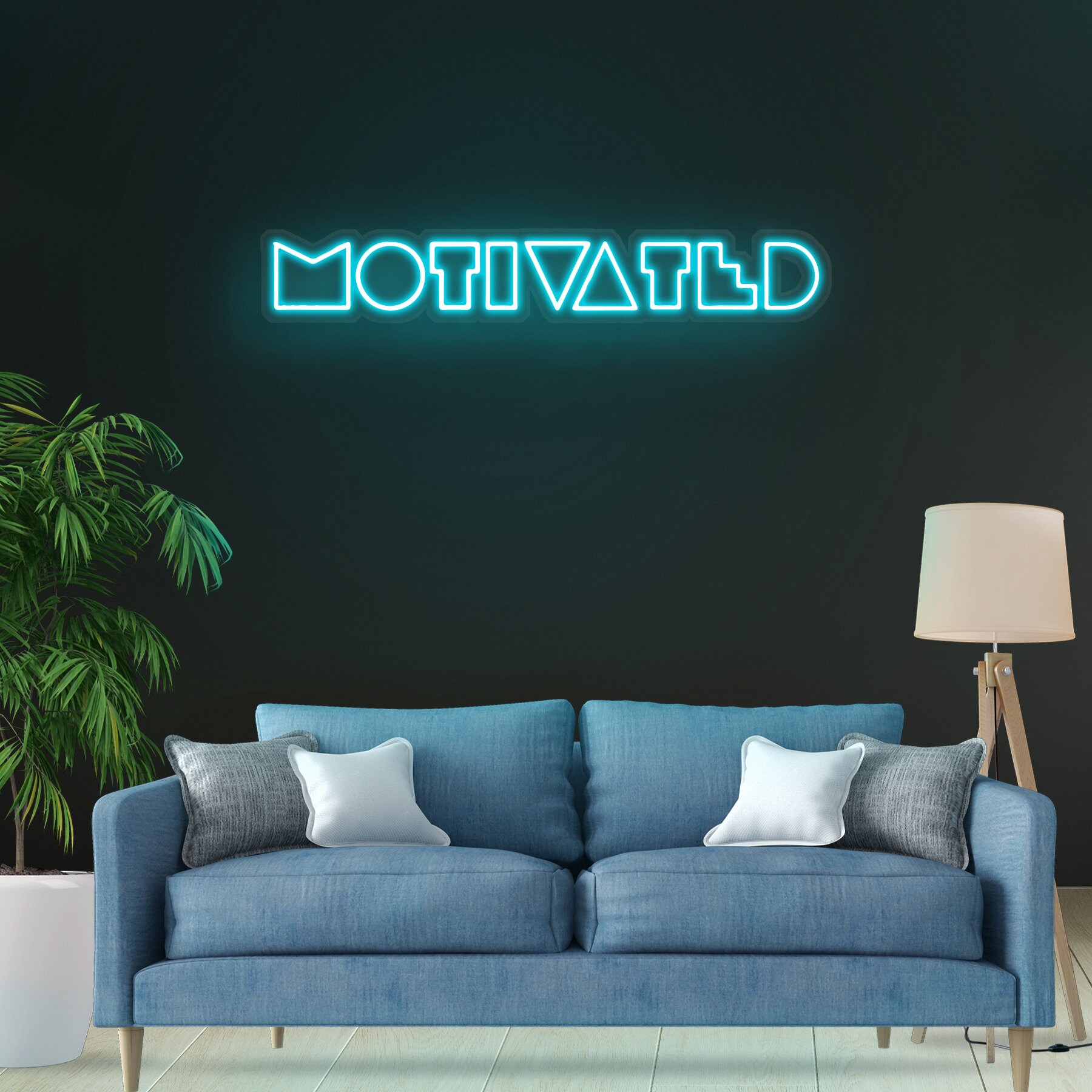 Motivated Neon Sign, LED Bedroom Decor, Game Room Decor, Gym and Fitness Decor, Custom Name Wall Art, Personalized Room Decor, Gift Idea