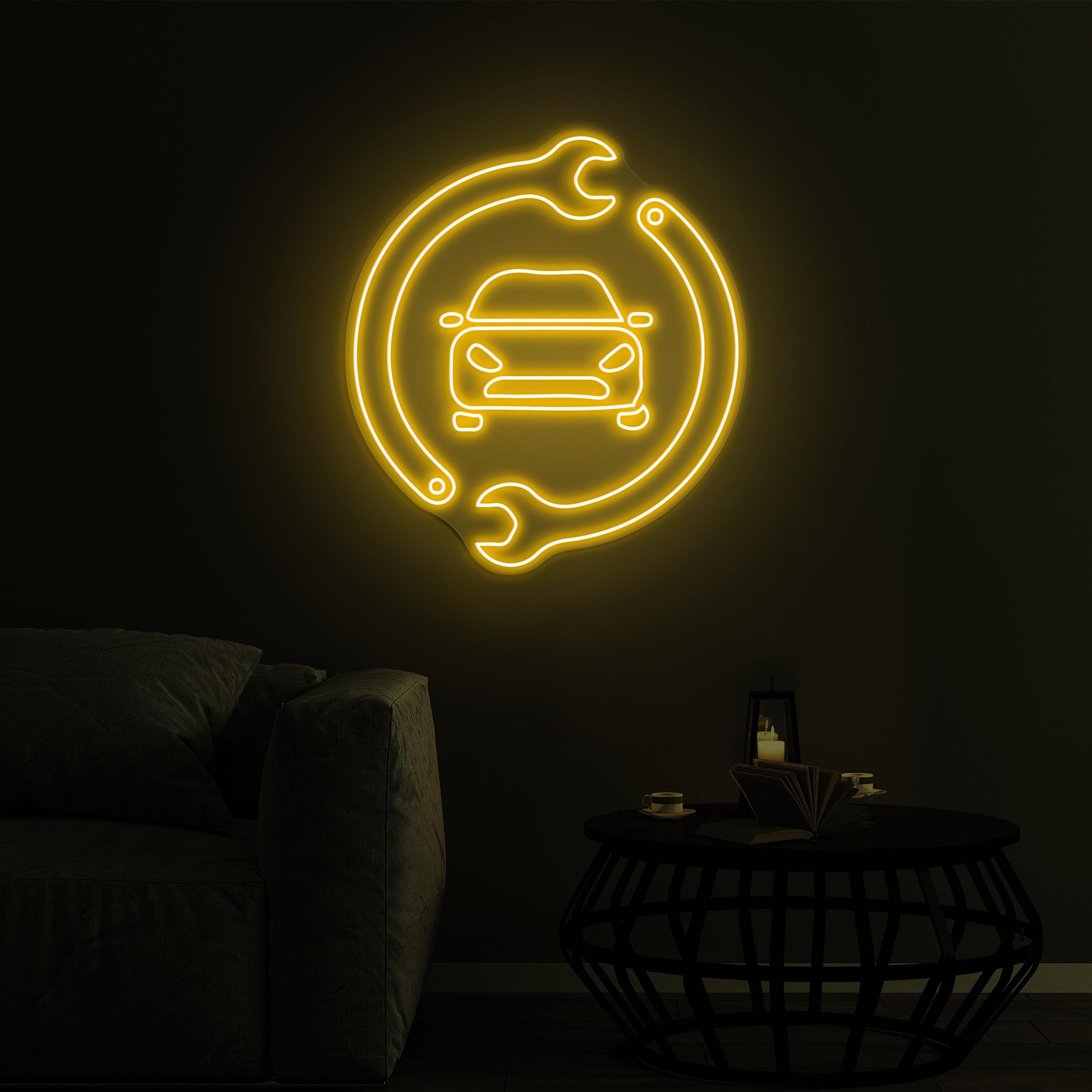 Car Repair Neon Sign, Car Repair LED Light, Auto Repair LED Neon Art, Auto Work Shop Neon Sign, Mechanic LED Sign, Garage Decor Neon Light