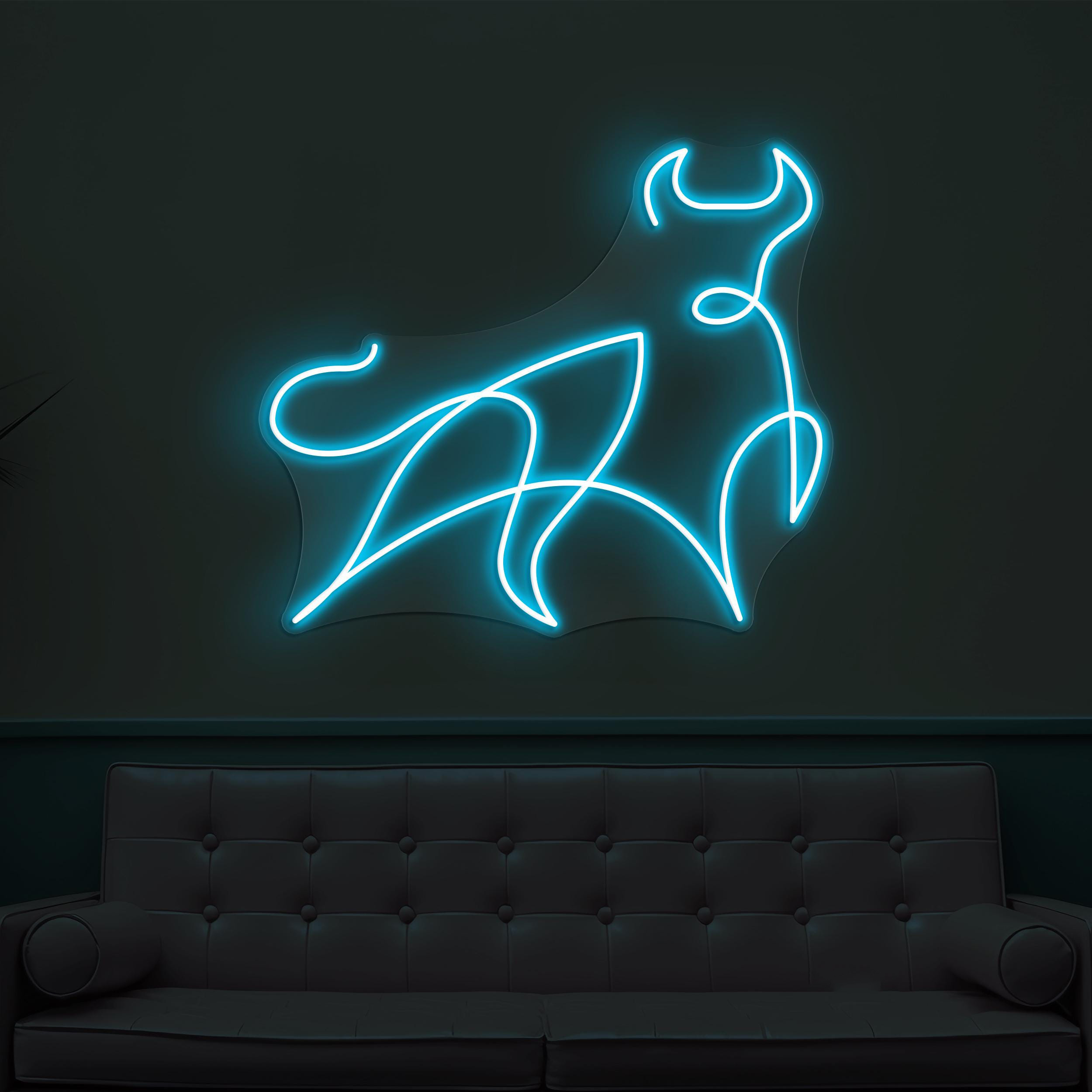 Buffalo Neon Sign, Buffalo LED Light, Pet Shop Wall Decor, Zoo Neon Light, Bull Wild Animal Sign, Angry Bull Wall Decor, Gift for Bull Lover