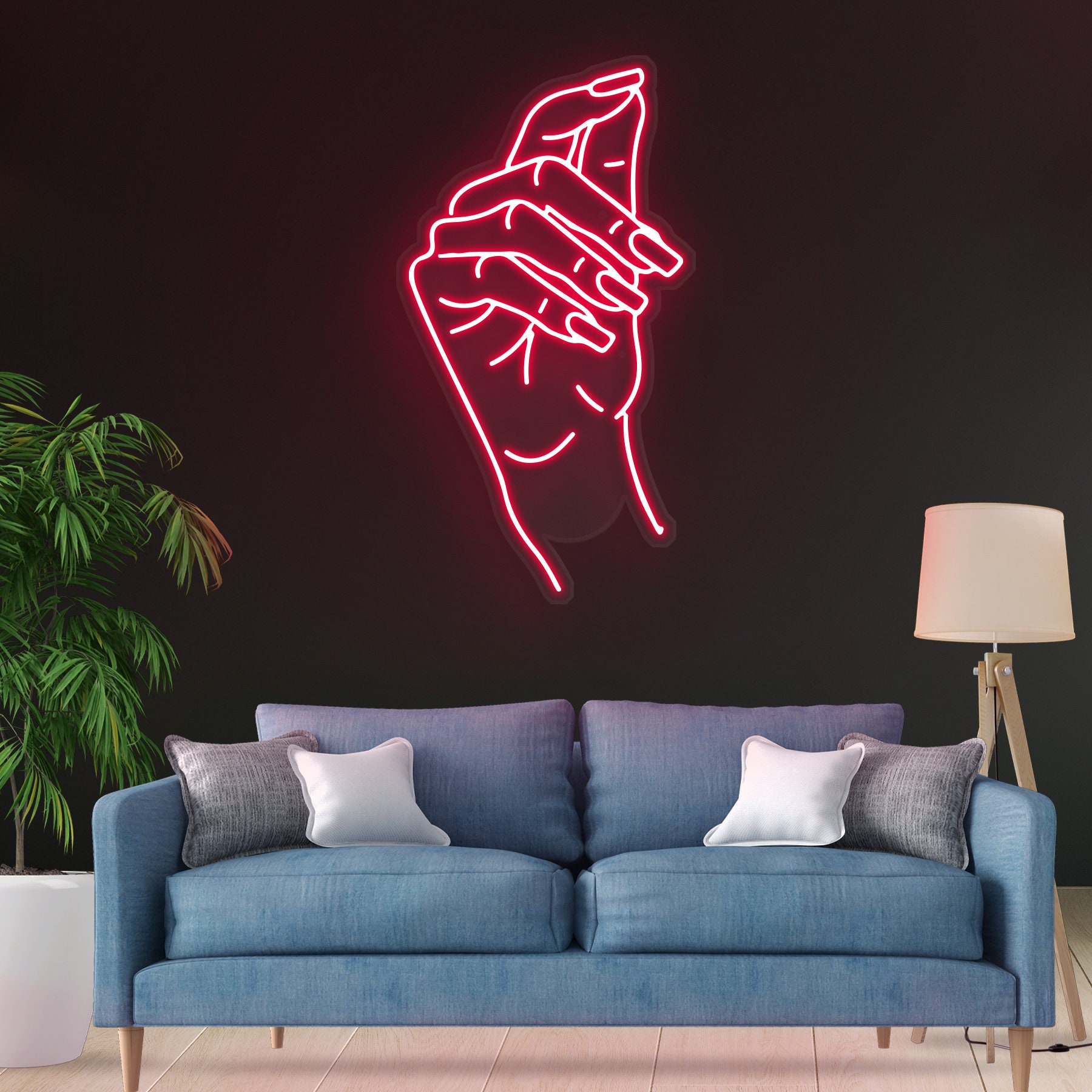 Hand Nail Neon Sign, Salon Light, Beauty Decor, Signs for Wall Decor, Bedroom Room Nail Salon Beauty Room Party Decor, Nail Studio Wall Art