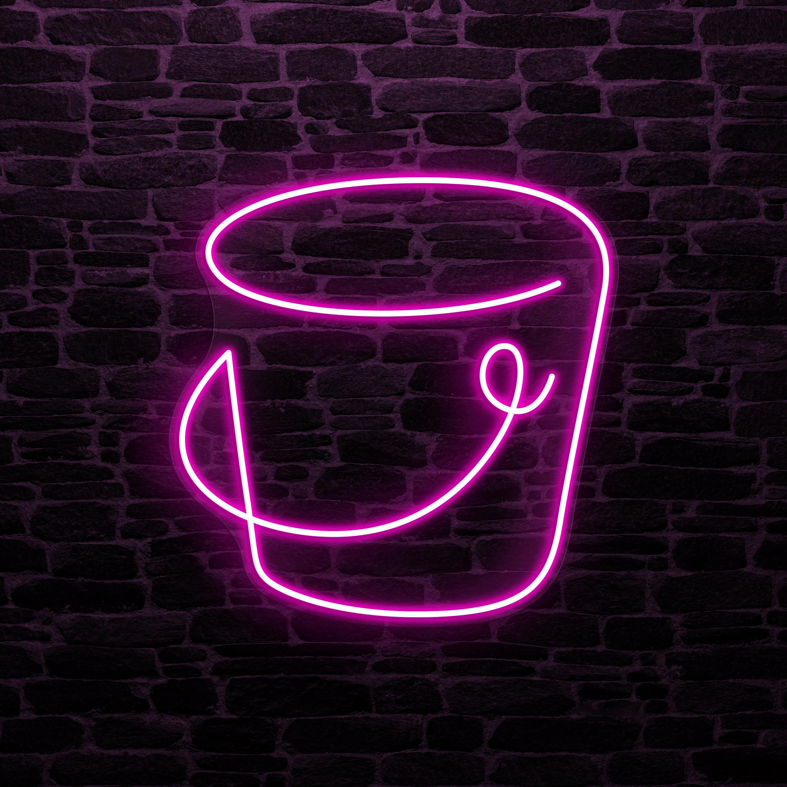Bucket Neon Sign, Bucket LED Light, Seaside Wall Art, Home Wall Decor, Personalized Neon Sign, Crockery Shop Neon Light, Bathroom Wall Art