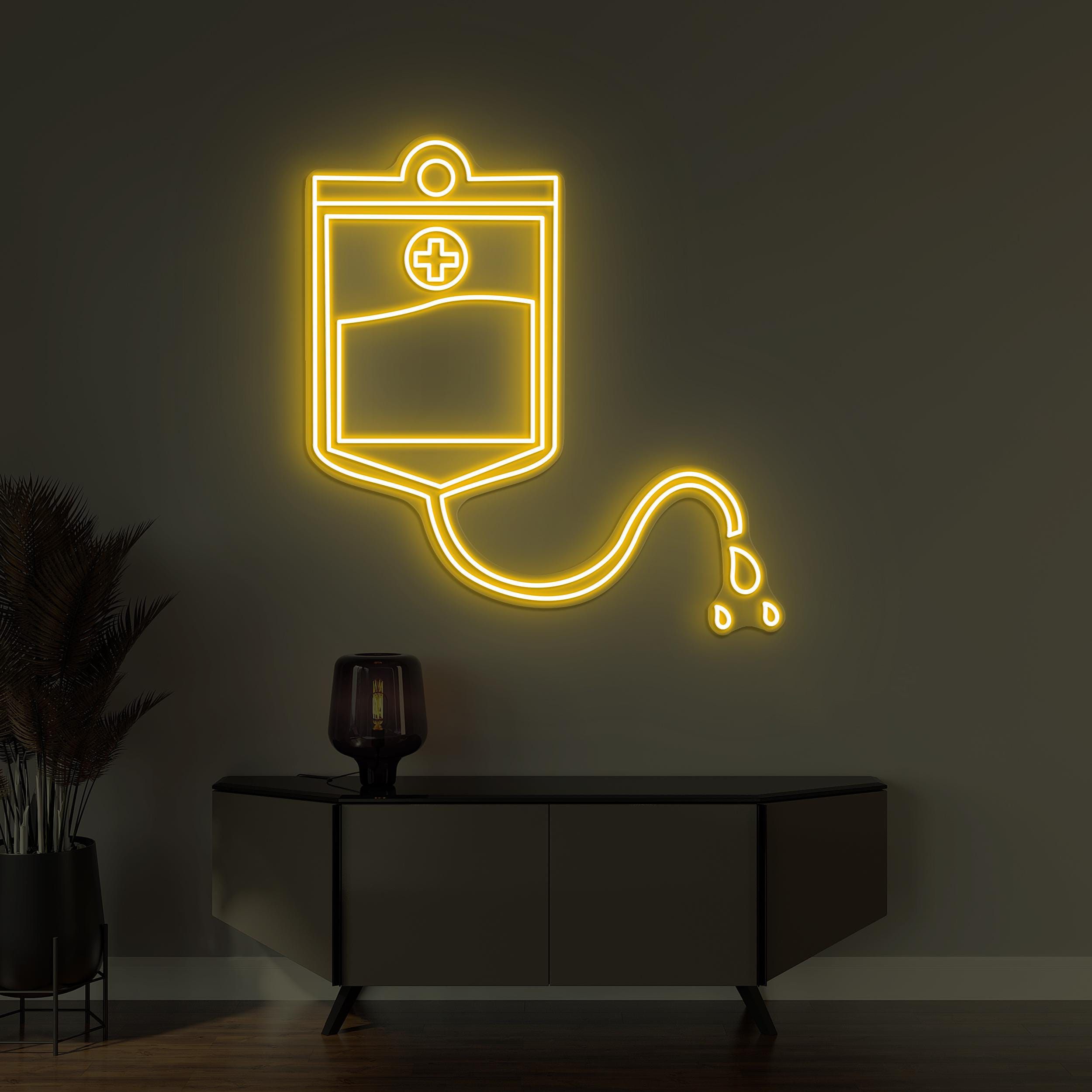 IV Drip Bag Neon Sign, IV Bag LED Light, Hospital Wall Decor, Dr Clinic Neon Sign, Medical Wall Art, Personalized Neon Sign, Drip Neon Decor