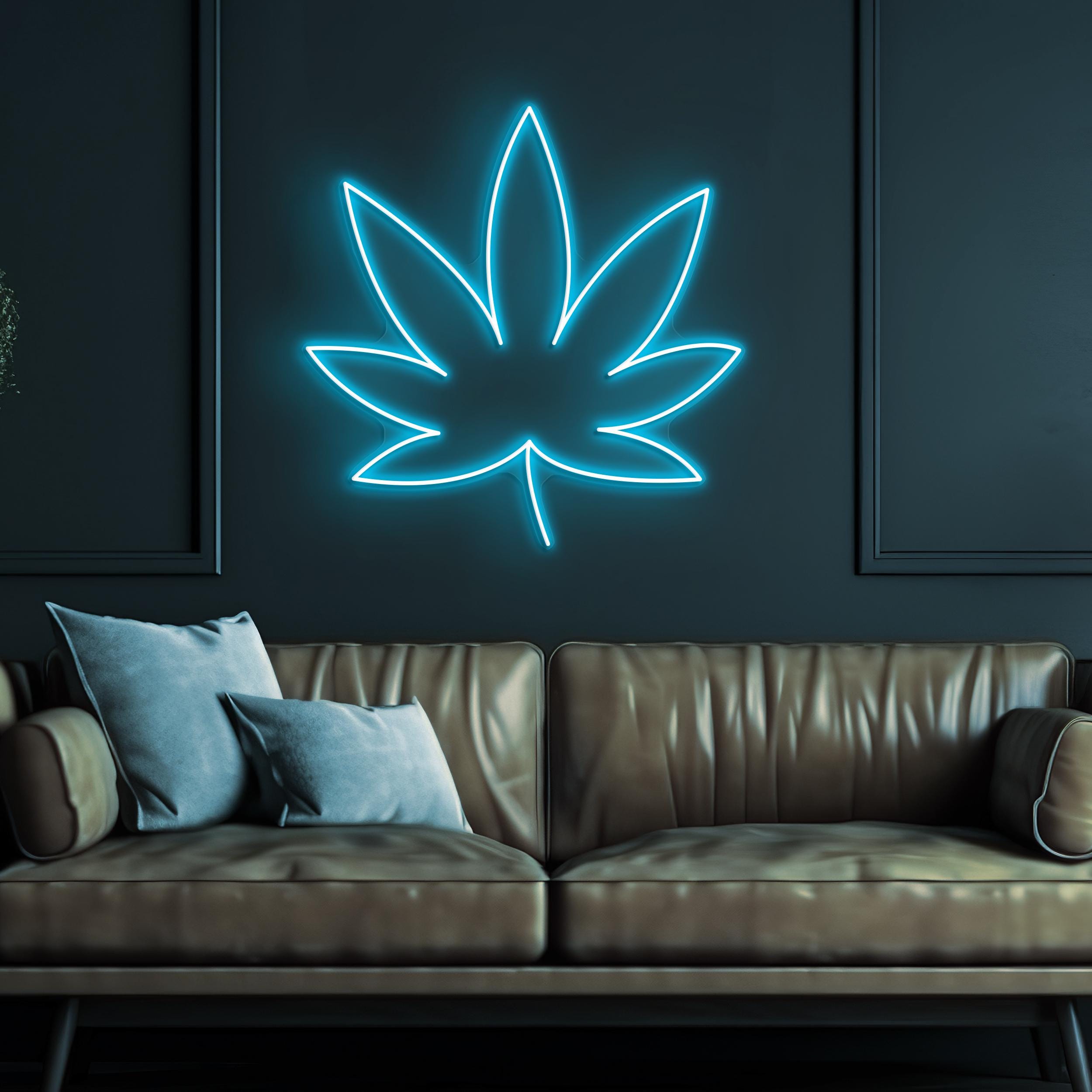 Weed Leaf Neon Sign, Weed Leaf LED Light, Marijuana Hemp Leaf Wall Art, Home Wall Decor, Cannabis Neon Sign, Marijuana Cannabis Neon Art