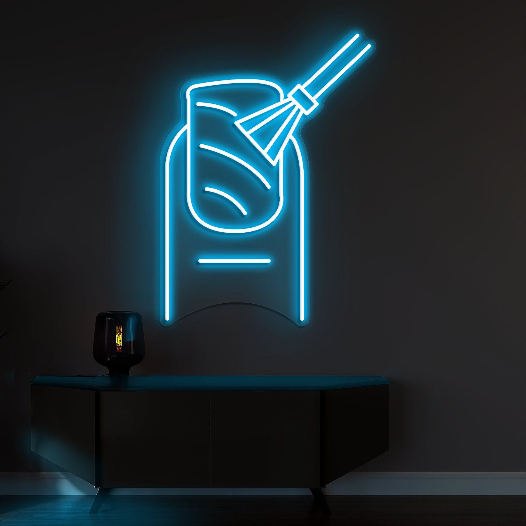 Nail Neon Sign, Nail Polish Neon Light, Nail Decor Wall Art, Makeup Room Decor, Party Sign for Women & Girls, LED Wall Art for Nail Salons