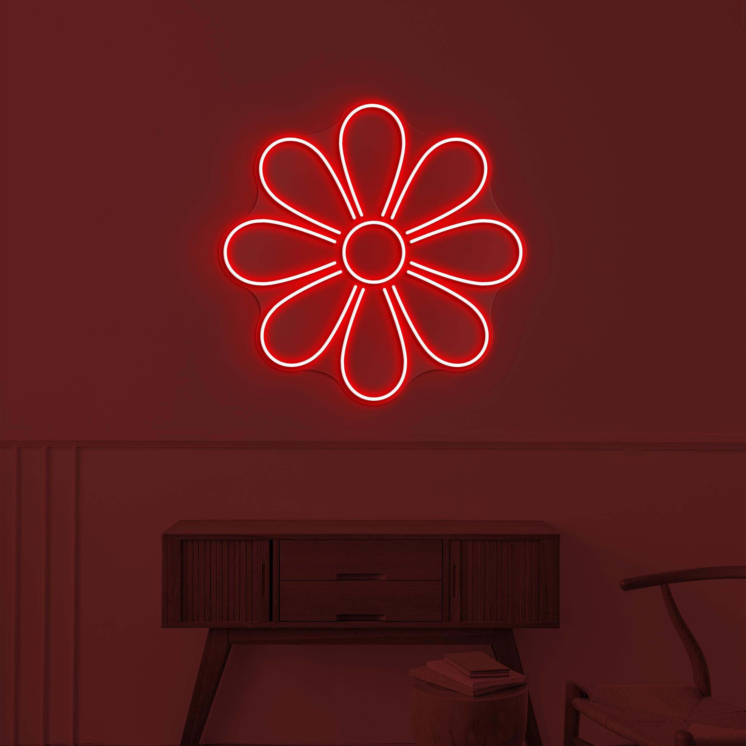 Flower Neon Sign, Flower LED Light, Flower Wall Decor, Custom Neon Sign, Home Wall Decor, Decoration for Party, Garden & Yard, Gift for Her