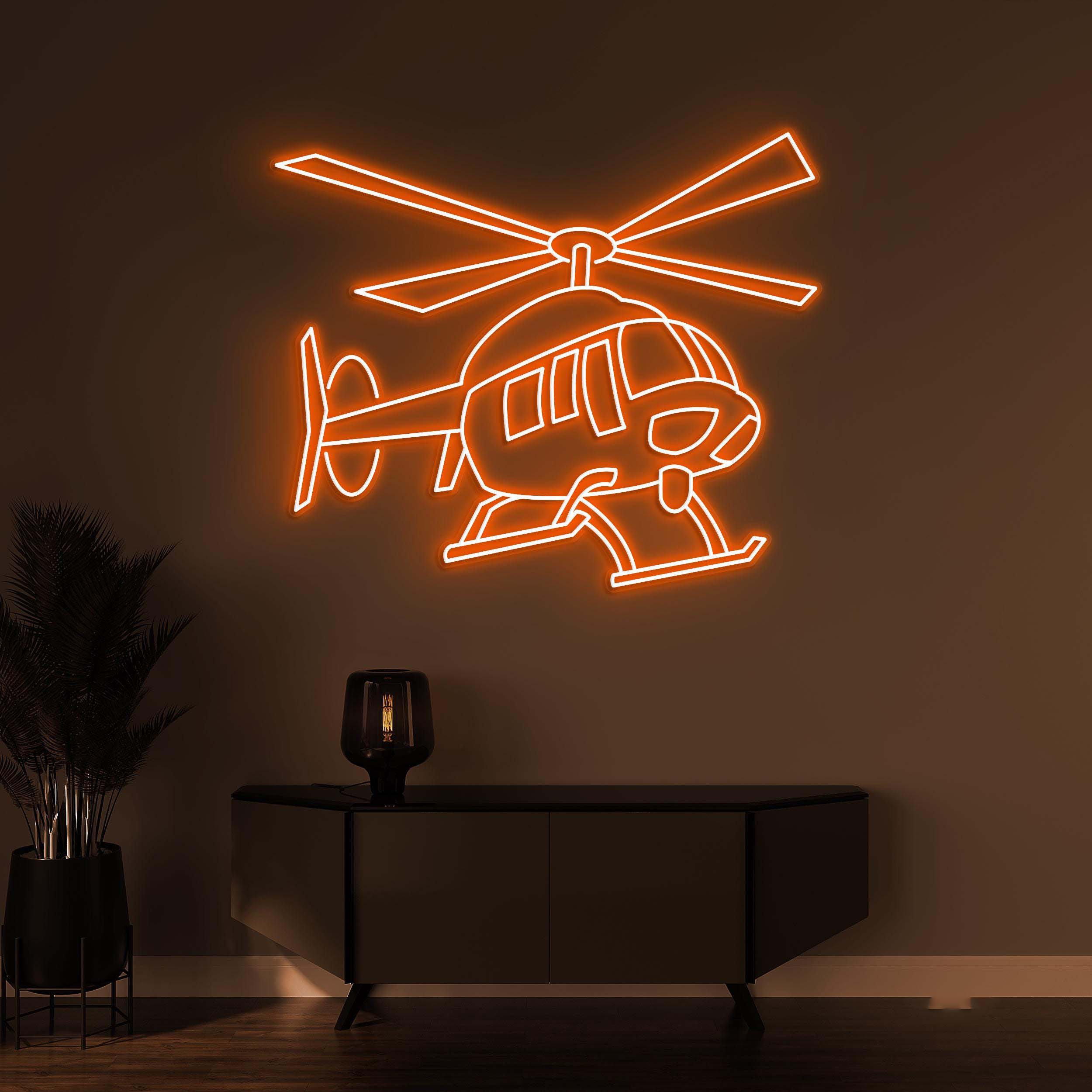 Helicopter Neon Sign, Helicopter Led Light, Helicopter Wall Decor, Airplane Wall Art, Kids Room Decor, Game Room Art, Helicopter Lover, Gift