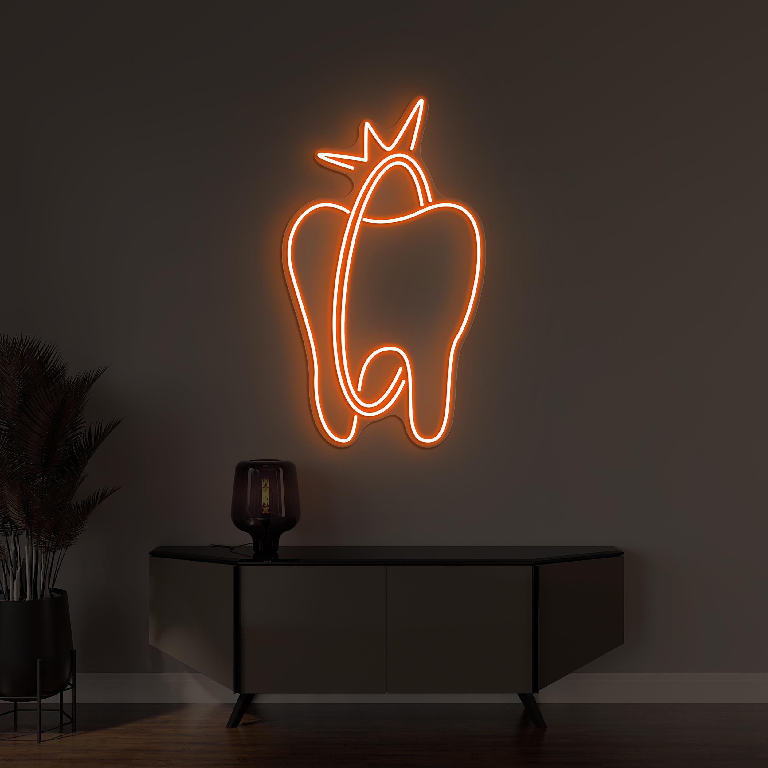 Tooth Neon Sign, Tooth LED Light, Dentist Wall Decor, Teeth Hospital Neon Art, Teeth Wall Sign, Dental Clinic Decor, Dental Clinic Logo Sign