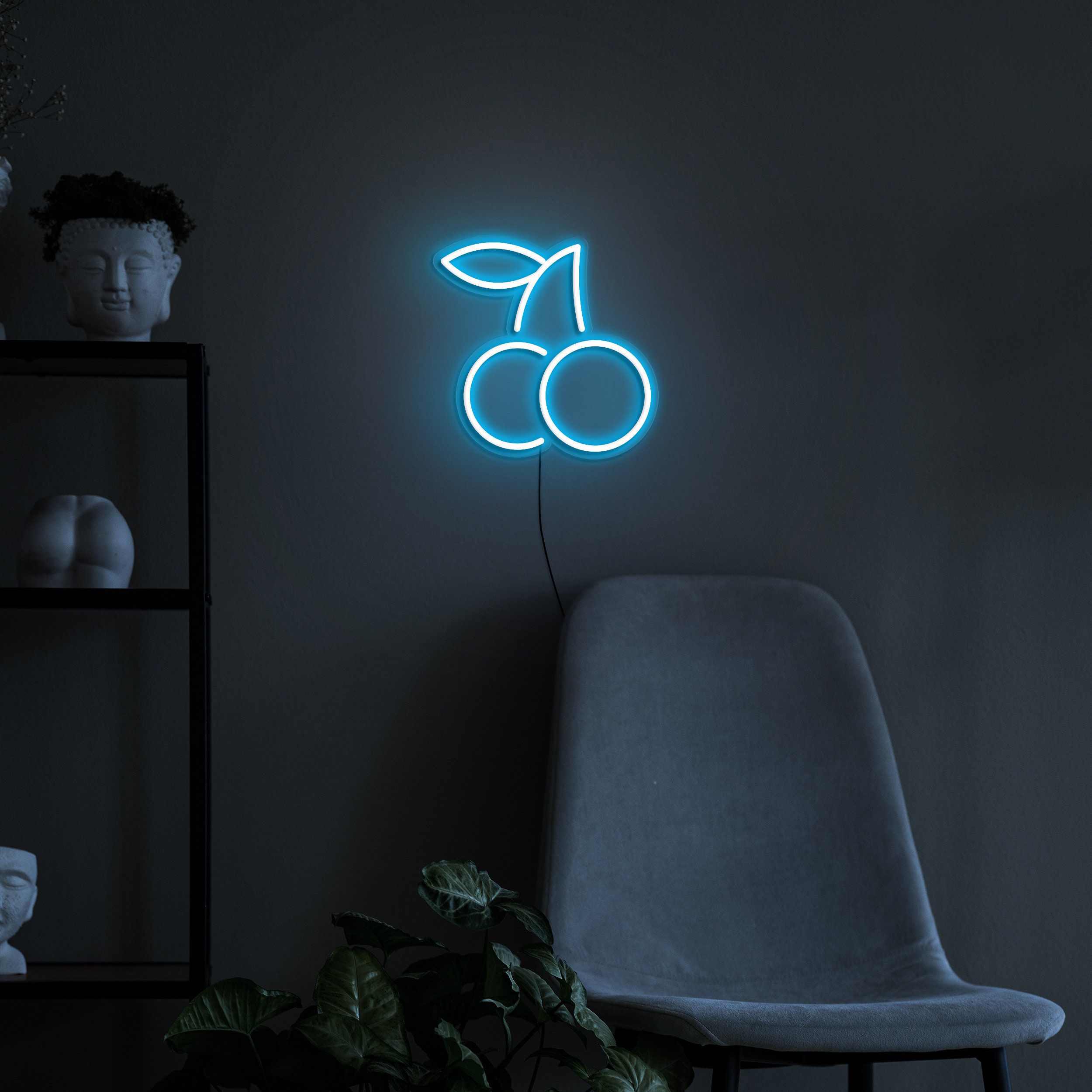 Cherries Neon Sign, LED Wall Decor, Cherries Lights for Kids Room, Restaurant, Bar, Cherries Neon Lights for Game Room, Party, Fruit Decor