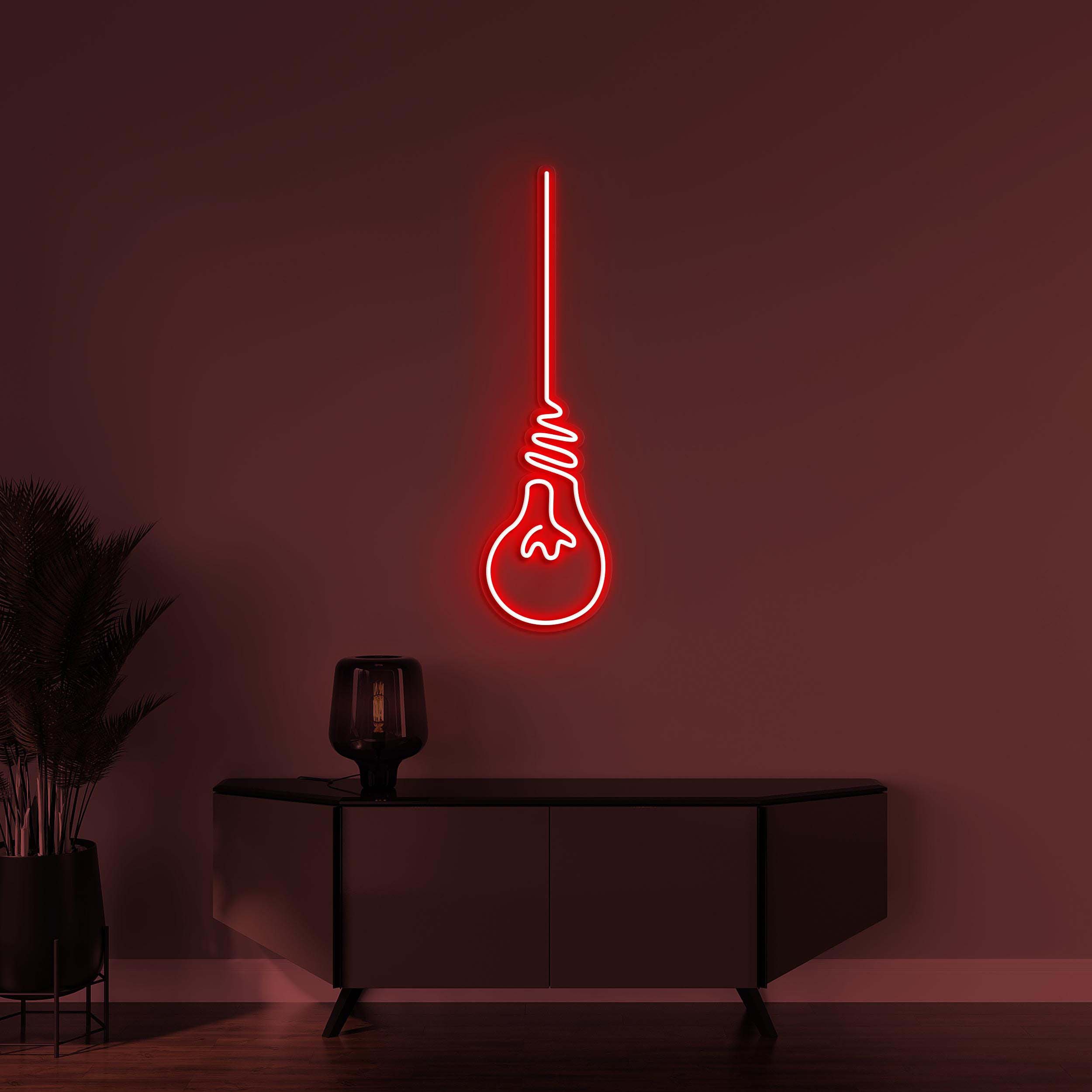 Bulb Neon Sign, Light Bulb LED Light, Light Bulb LED Noen Art, Bright Spark Neon Sign, Home Wall Decor, Cafe Wall Art, Party Wall Decor