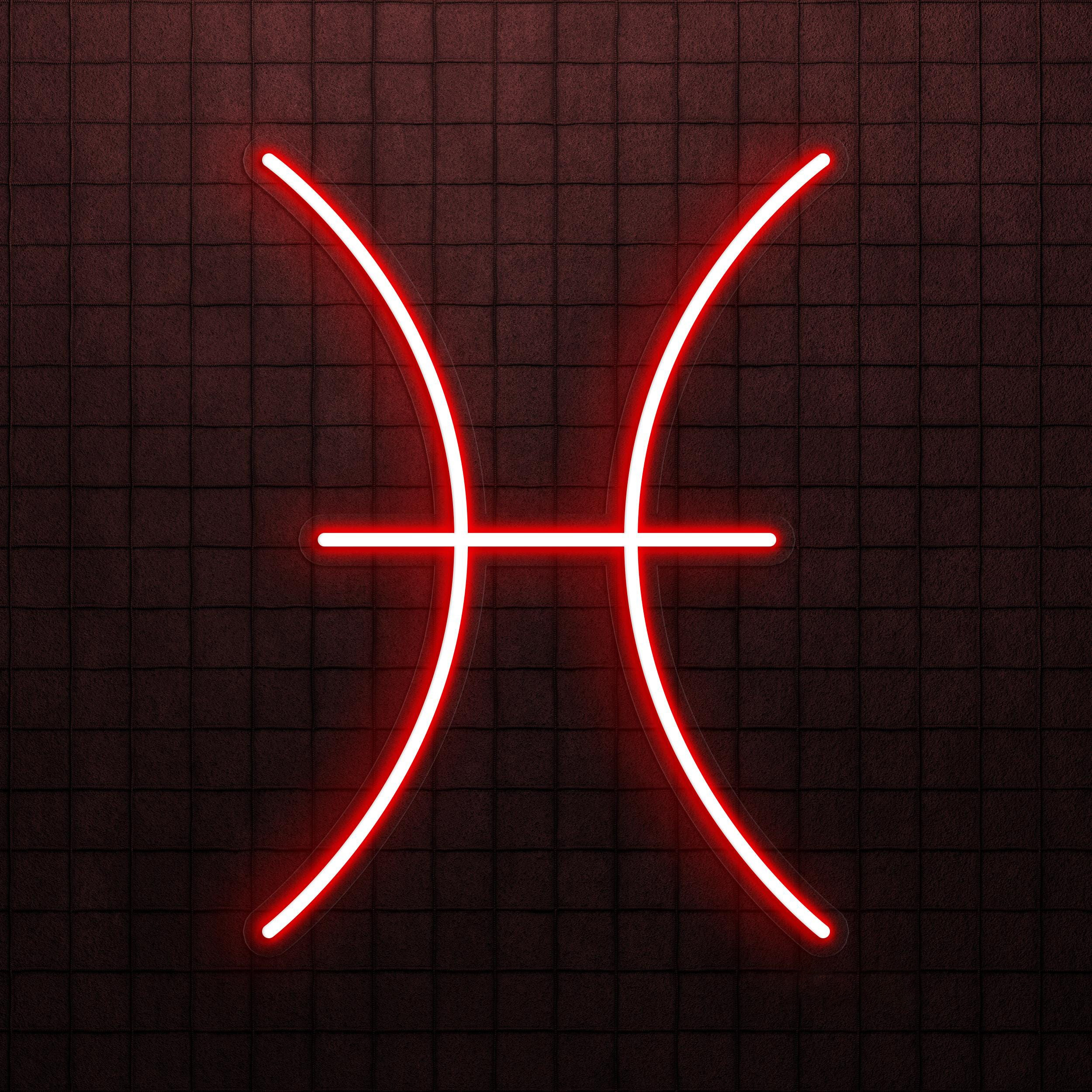 Pisces Neon Sign, Pisces LED Light, Home Wall Decor, Zodiac Symbol Wall Art, Horoscope LED Sign, Astrology Neon Gifts, Office Wall Decor