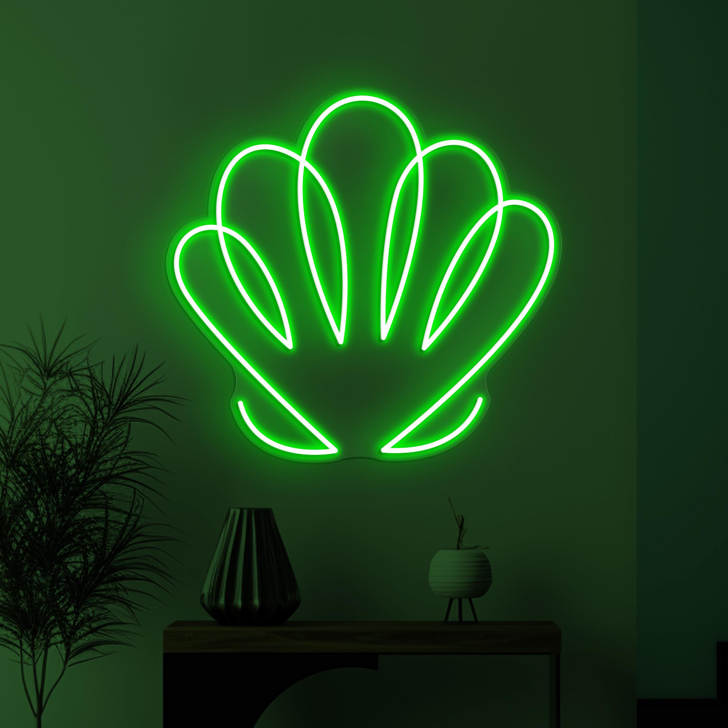 Seashell Neon Sign, Seashell LED Light, Clams Shell Wall Decor, Shell Wall Art, Sea Animal Sign, Beach Neon Light, Home Wall Decor, Gift