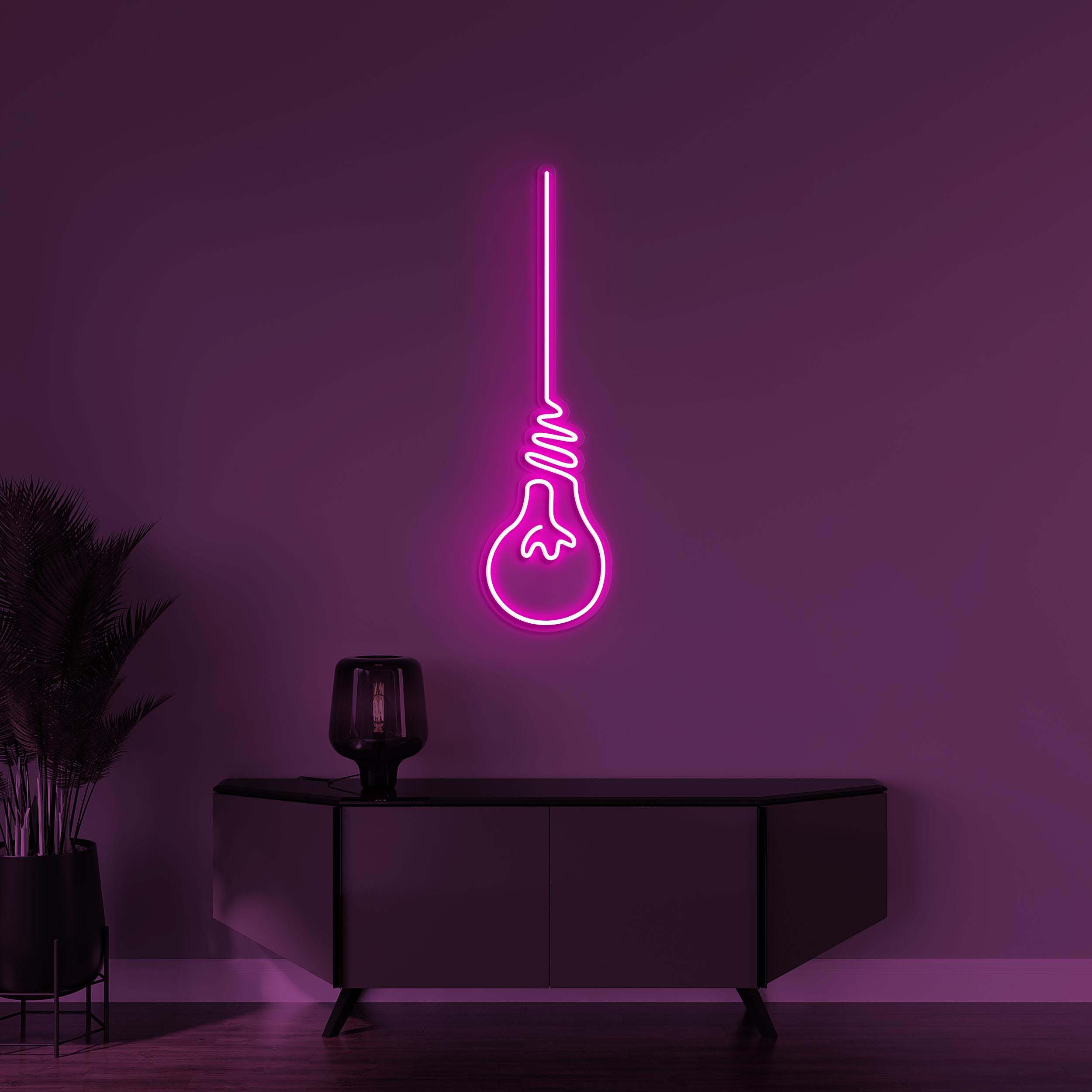 Bulb Neon Sign, Light Bulb LED Light, Light Bulb LED Noen Art, Bright Spark Neon Sign, Home Wall Decor, Cafe Wall Art, Party Wall Decor