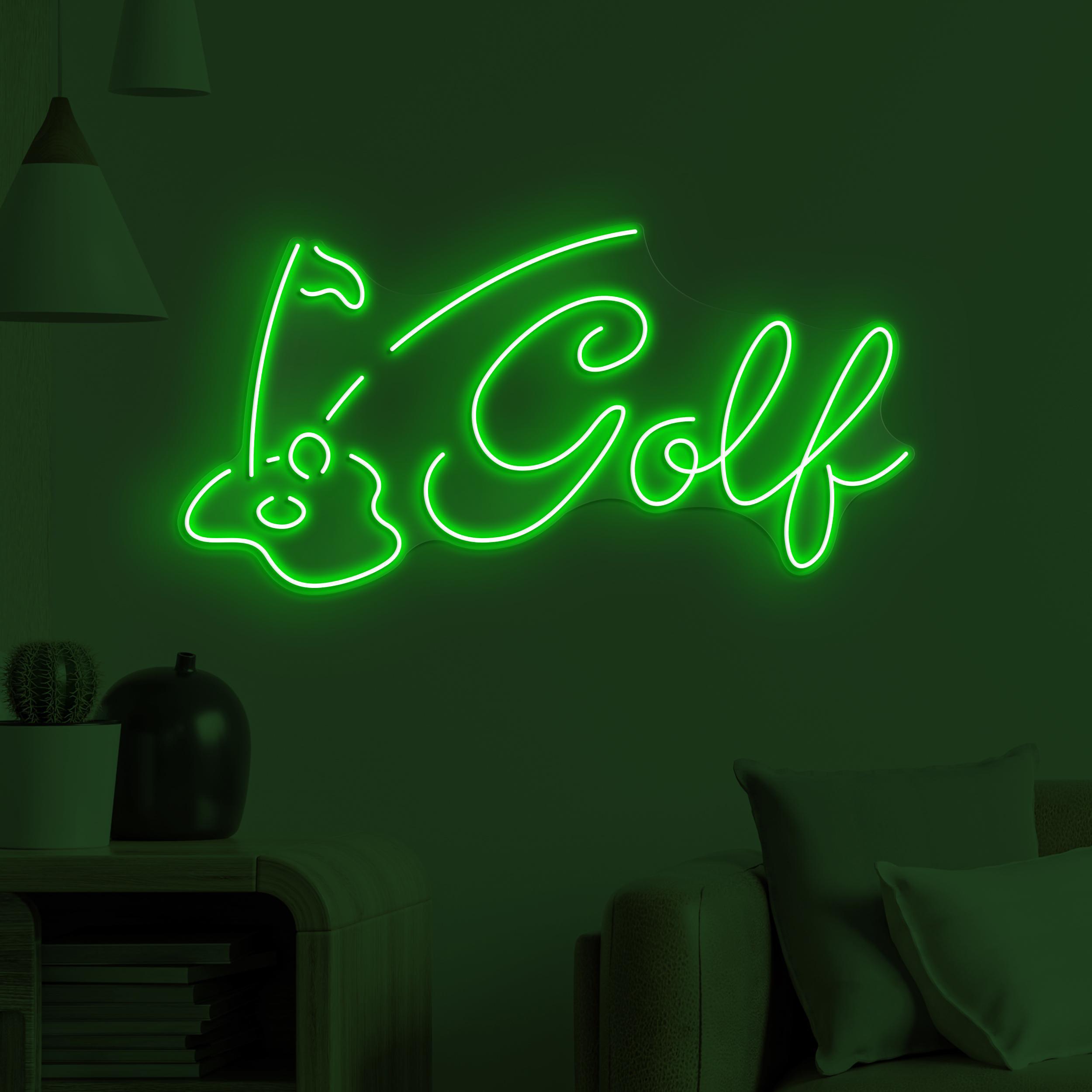 Golf Neon Sign, Golf LED Light, Golf Course Wall Decor, Hole in One Wall Art, Game Room Neon Light, Golf Club Led Sign, Sports Shop Neon Art