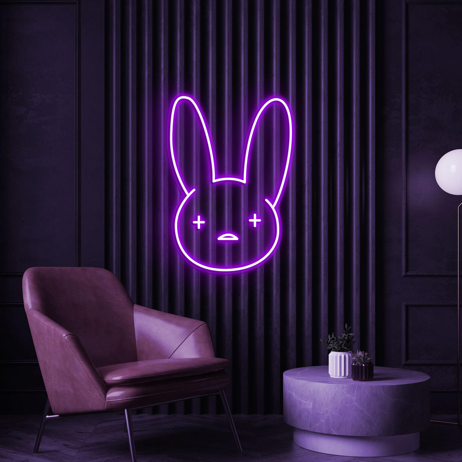 Rabbit Neon Sign, Rabbit LED Sign, Custom Neon Sign, Nursery Room Decor, Bunny LED Sign, Bunny Ear Wall Art, Cute Bunny Home, Party Decor