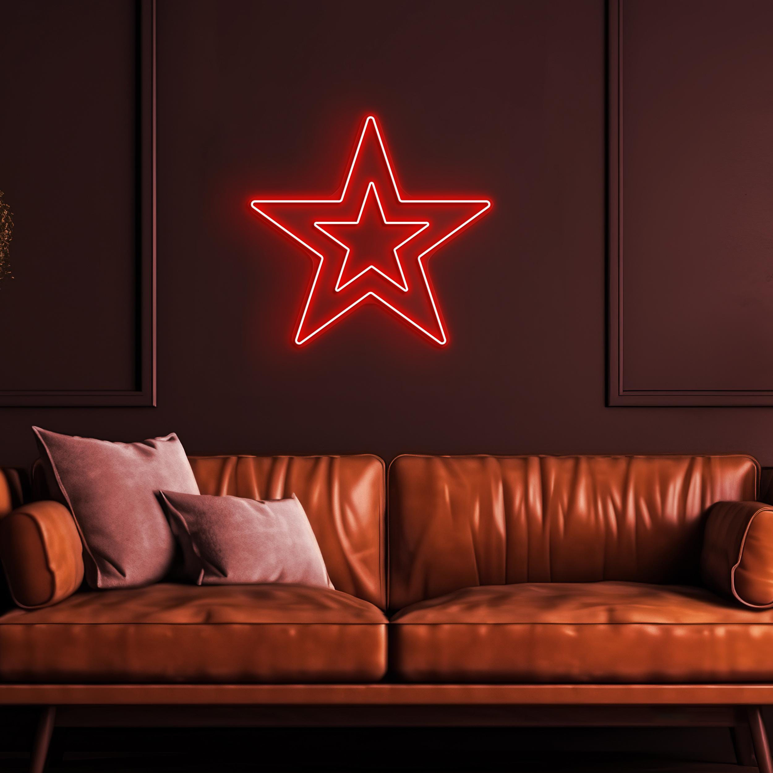 Star Neon Sign, Star LED Light, Kids Room Wall Decor, Celestial Neon Sign, Home Wall Decor, Living Room Neon Light, Starry Night Led Light
