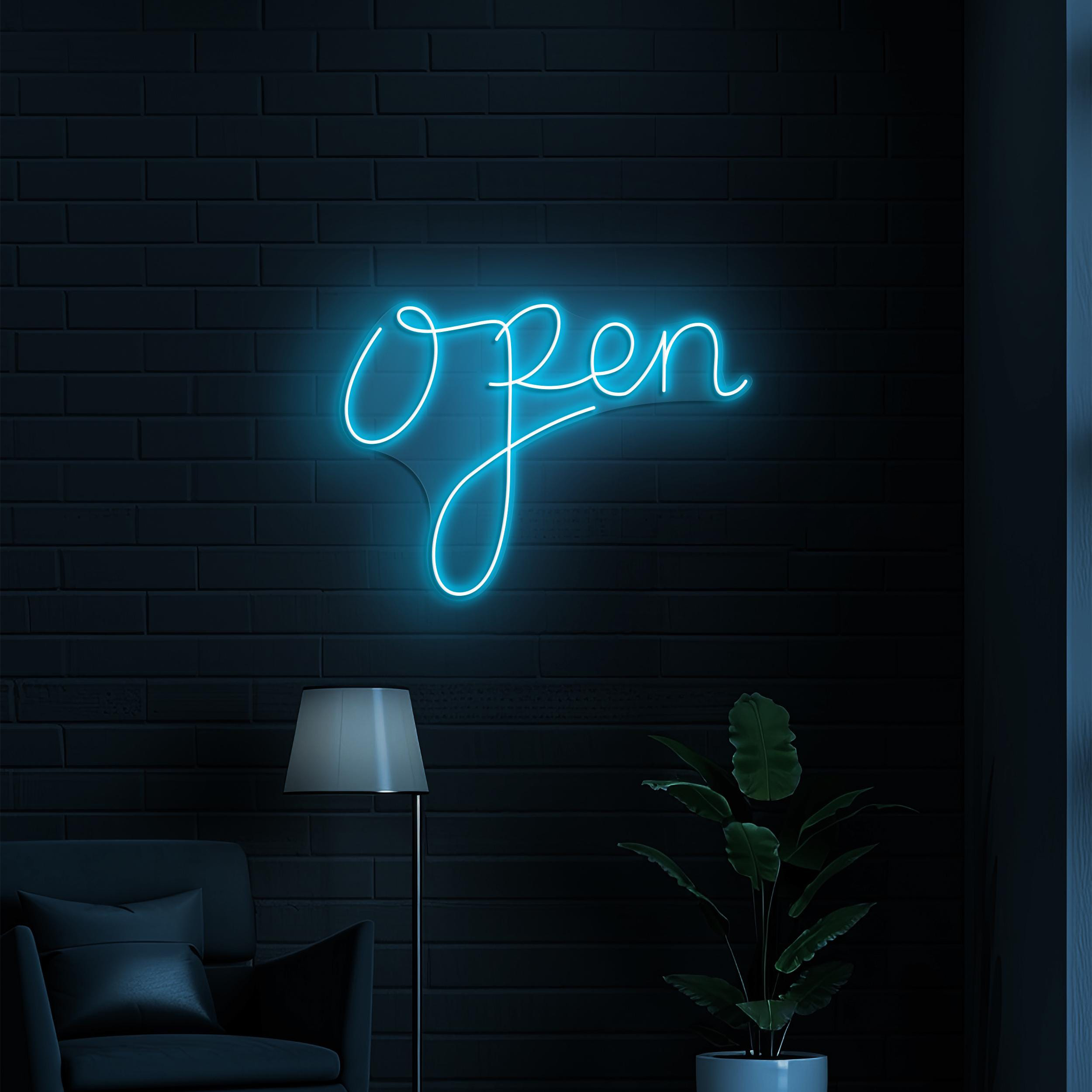 Open Neon Sign, Open LED Light, Opening Sign, Welcoming Sign, Decor for Stores, Cafe, Bar, Shops, Hanging Open Sign, Business Logo Art