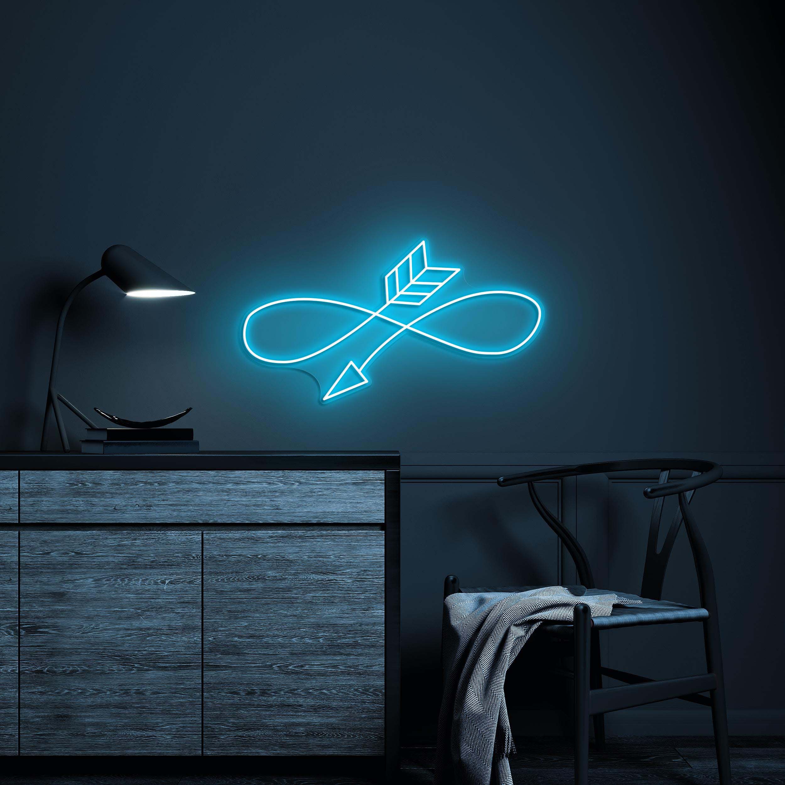 Arrow Neon Sign, Arrow LED Wall Light, Arrow Neon Art, Infinity Arrow LED Neon Art, Endless Love Sign, Home Wall Decor, Game Room Wall Art,