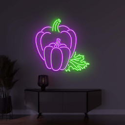 Bell Pepper Neon Sign, Bell Pepper LED Light, Vegetable Shop Wall Decor, Bell Pepper Spice Neon Art, Kitchen Neon Light, Bell Pepper Lover