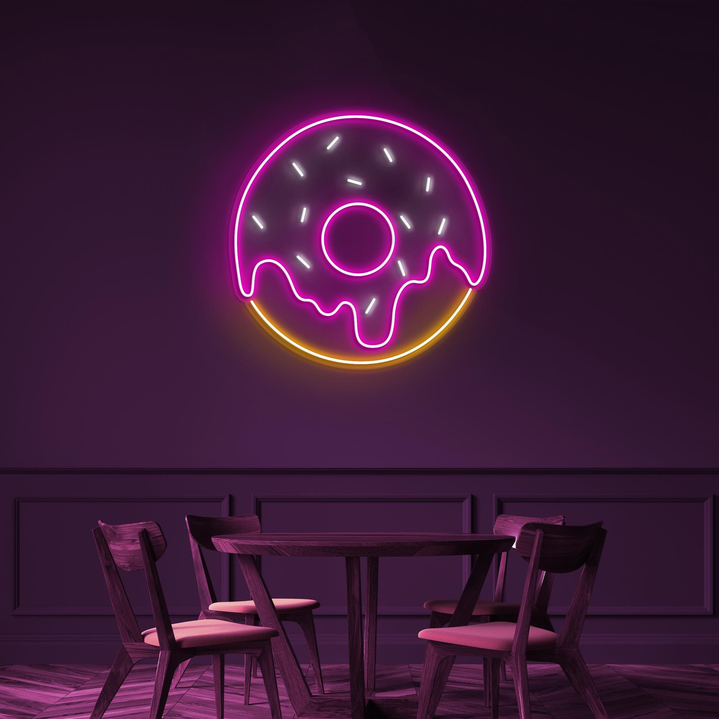 Donut Neon Sign, Donut LED Light, Yummy Donut Wall Art, Cafe Wall Decor, Home Wall Decor, Kitchen Decor, Party Decor, Donut Lover's Wall Art
