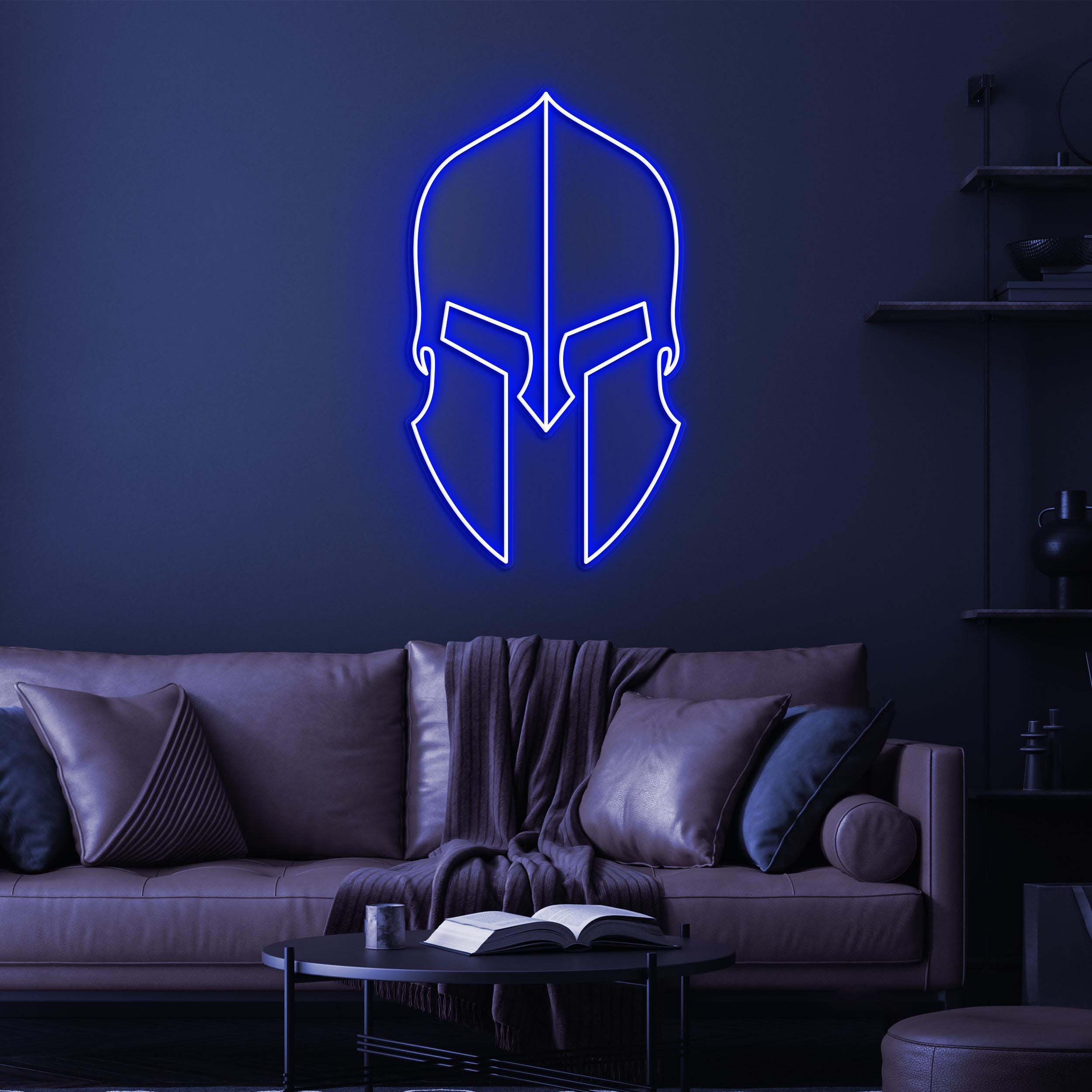 Helmet Neon Sign, Warrior Helmet LED Light, Warrior Wall Decor, Helmet Wall Sign, Custom Neon Sign, Game Room Decor, Led Neon Art, Gift idea