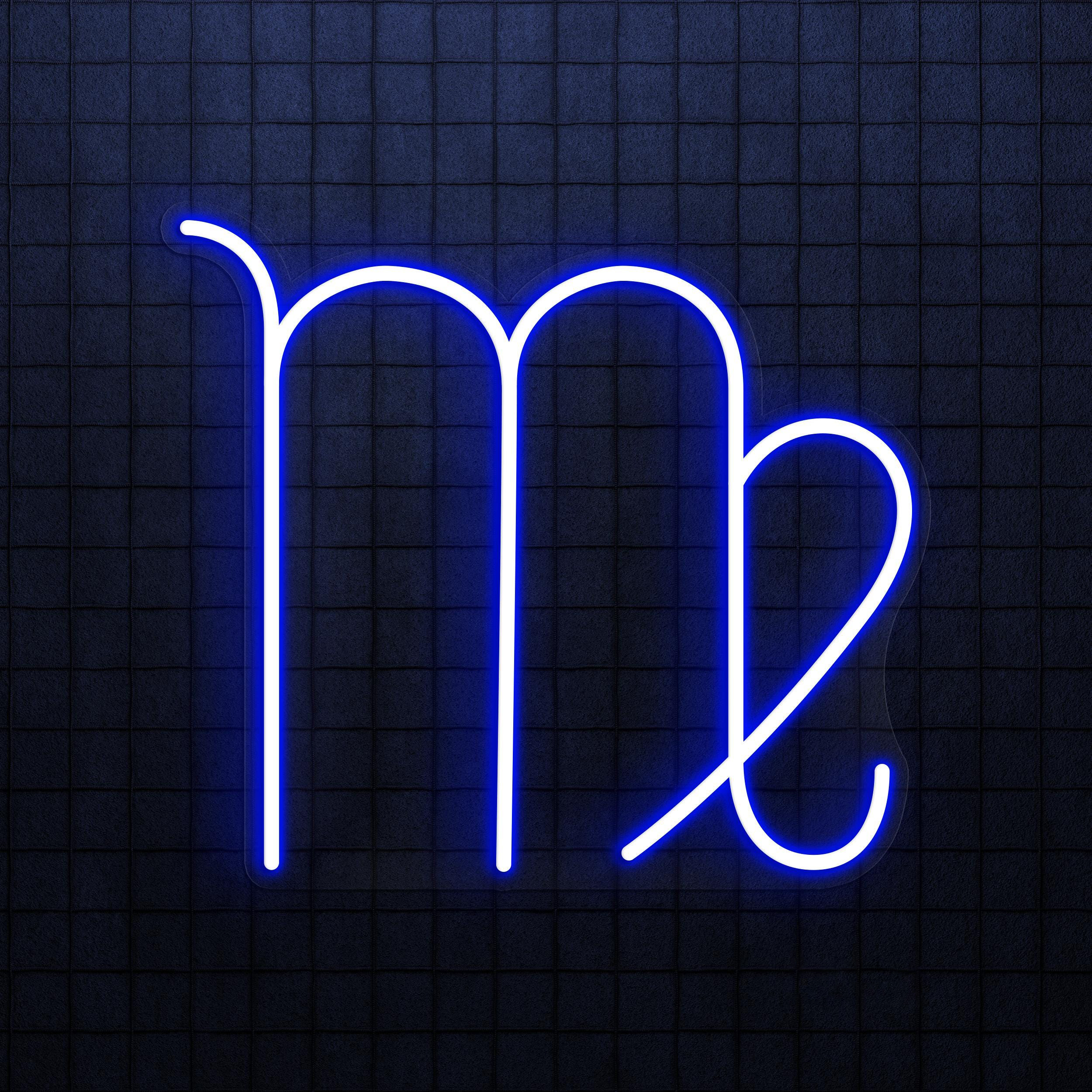 Virgo Neon Sign, Virgo LED Light, Virgo Logo Wall Decor, Custom Neon Sign, Astrology Zodiac Sign for Cafe, Bar & Studio Light, Home Decor