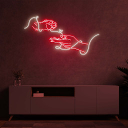Paw and Hand LED Neon Sign, Kitty Paw and Hand Light, Love Symbol LED Neon Sign, Cat Paw Neon Sign, Pet Lovers decor, LED Neon Wall Art